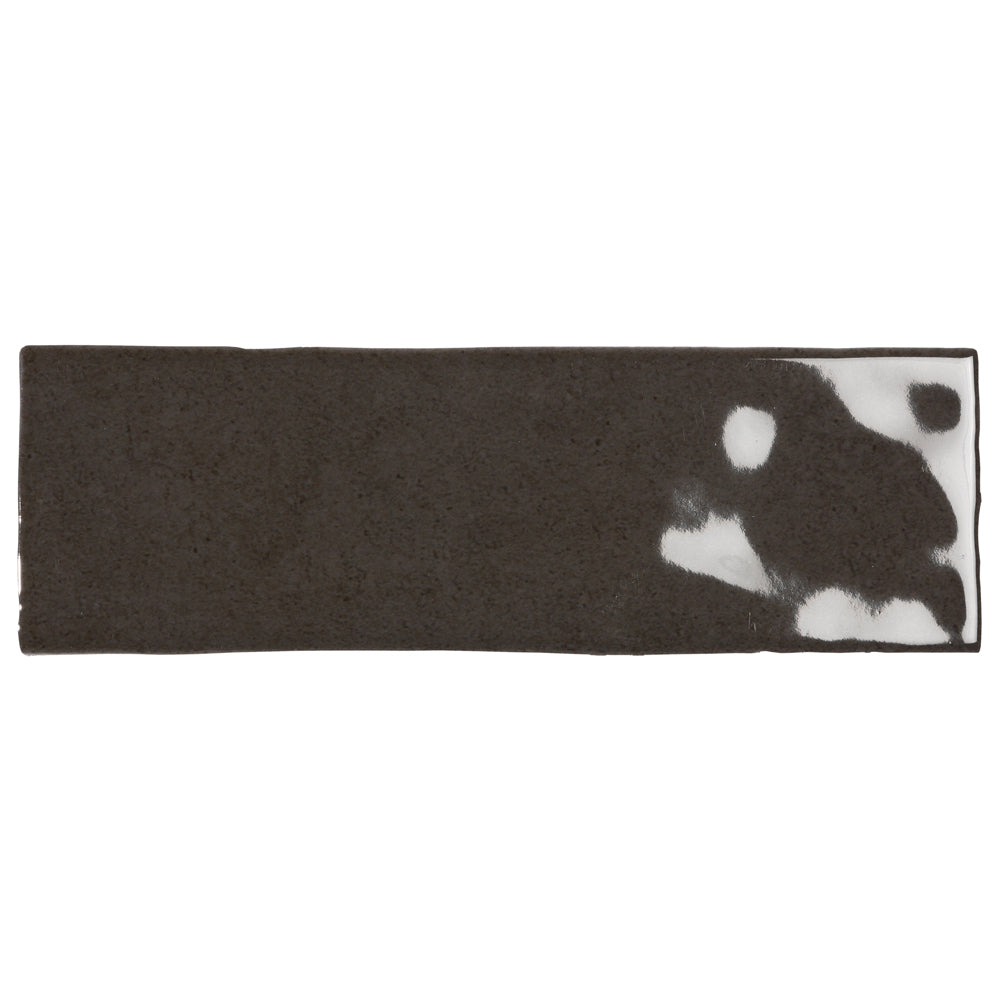 Kai 2.5x8 Onyx Black Gloss Subway Tile