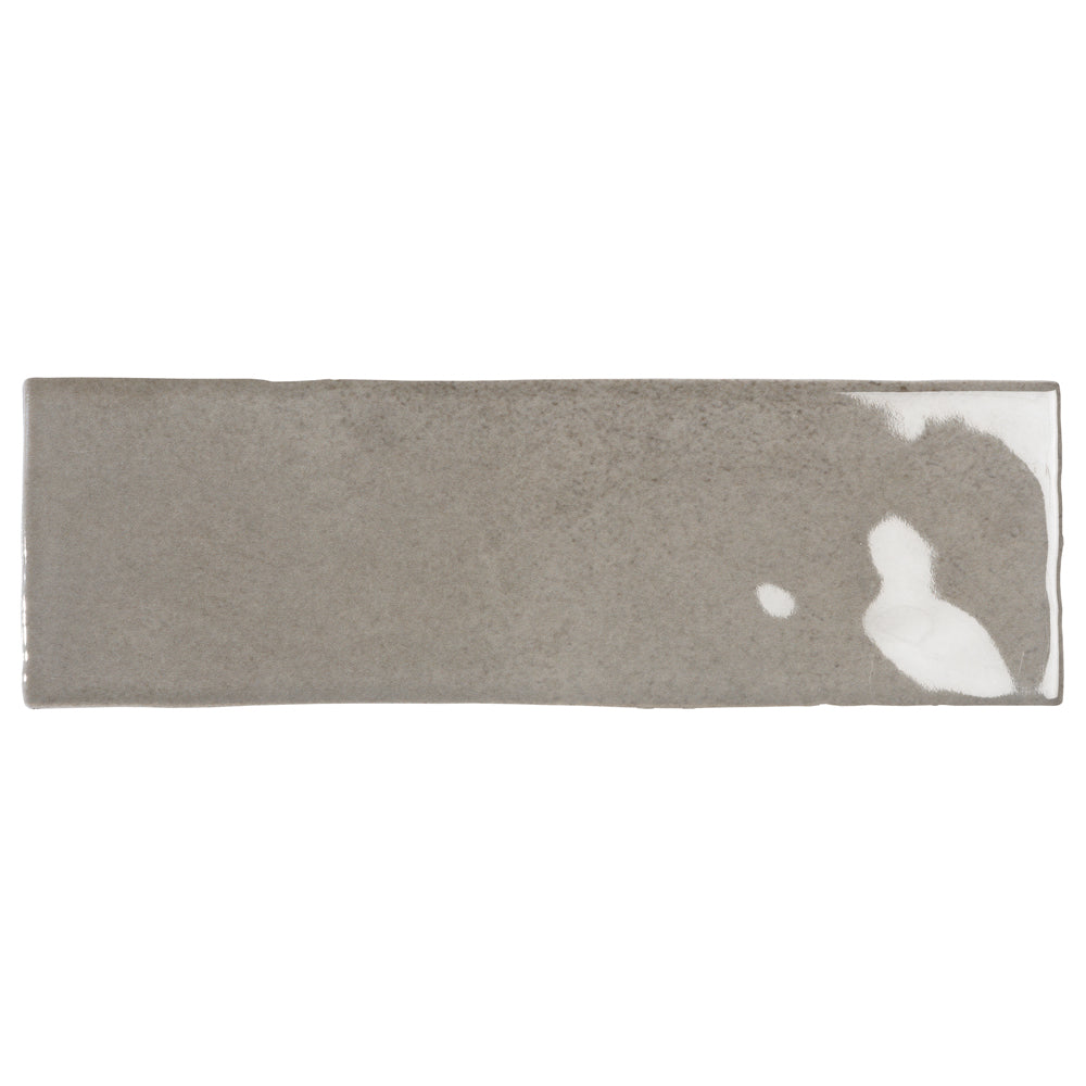 Kai 2.5x8 Pewter Gray Gloss Subway Tile