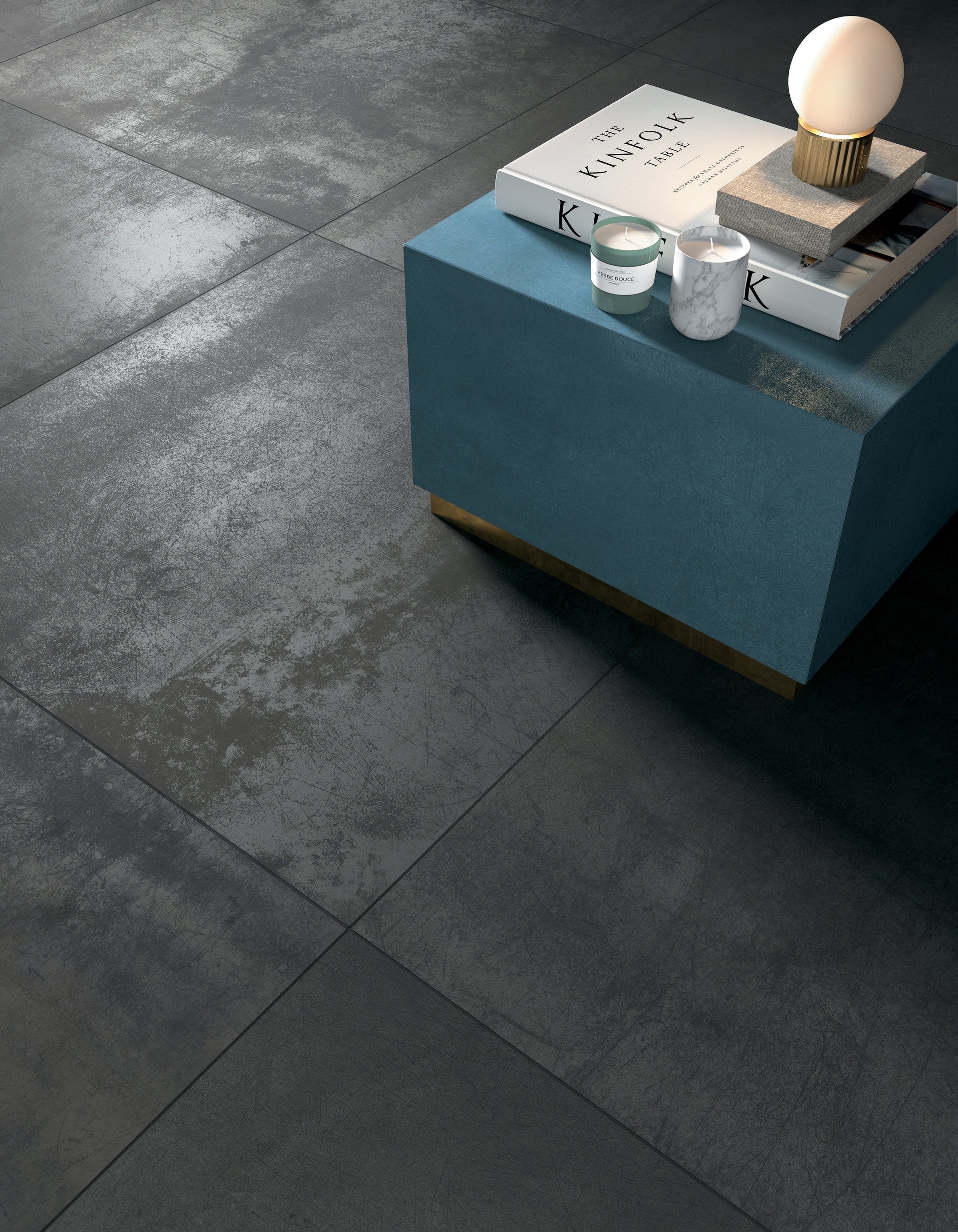 Lustre 24x24 Black Metallic Finish Porcelain Tile