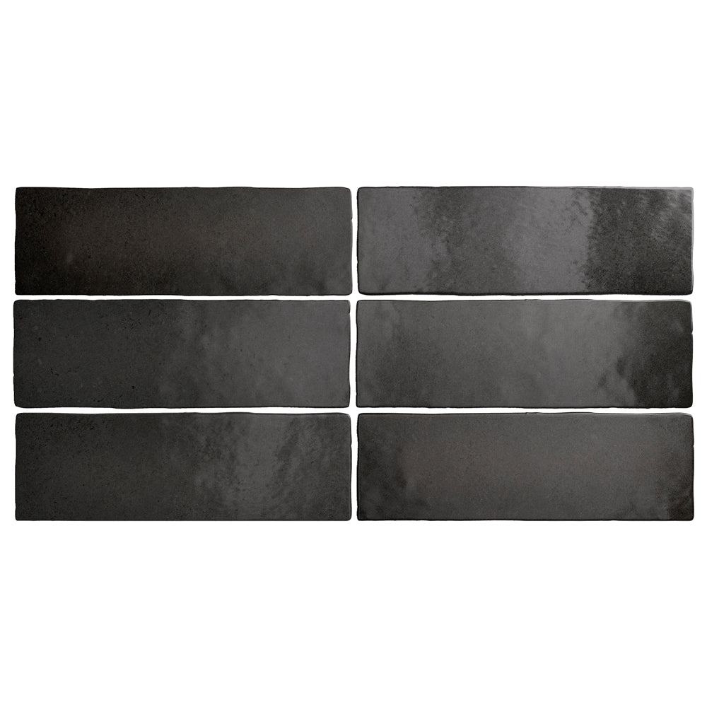 Patina 2.5x8 Raven Black Matte Ceramic Tile