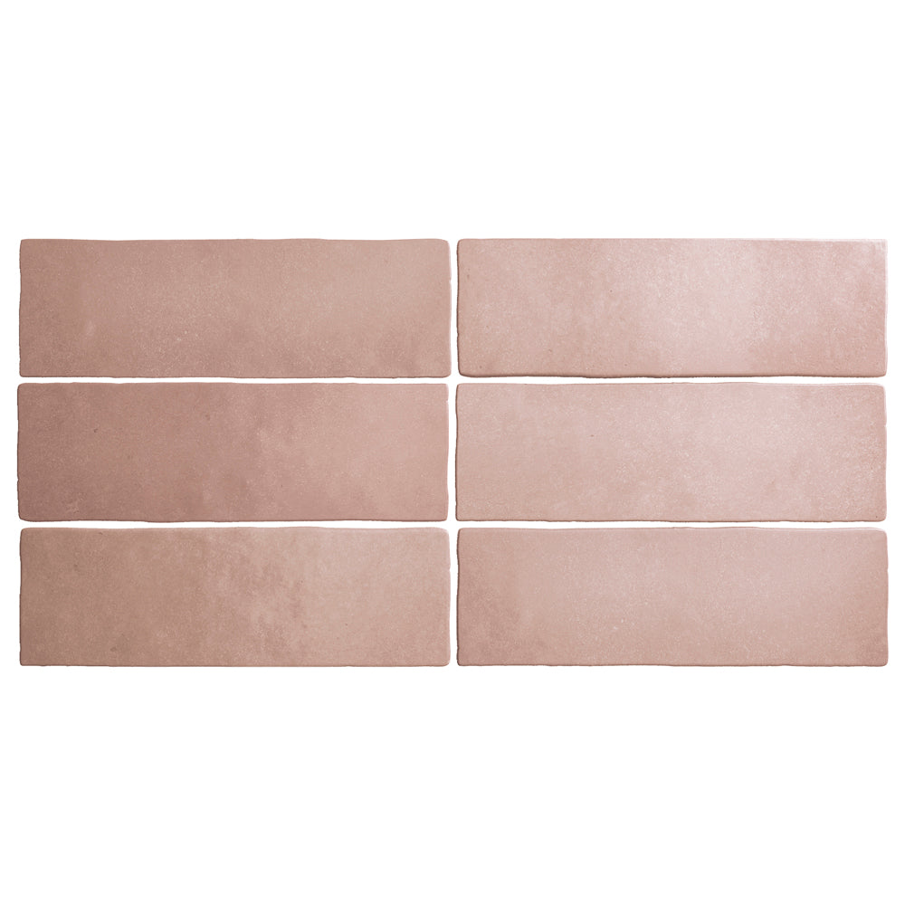 Patina 2.5x8 Rose Pink Matte Ceramic Tile