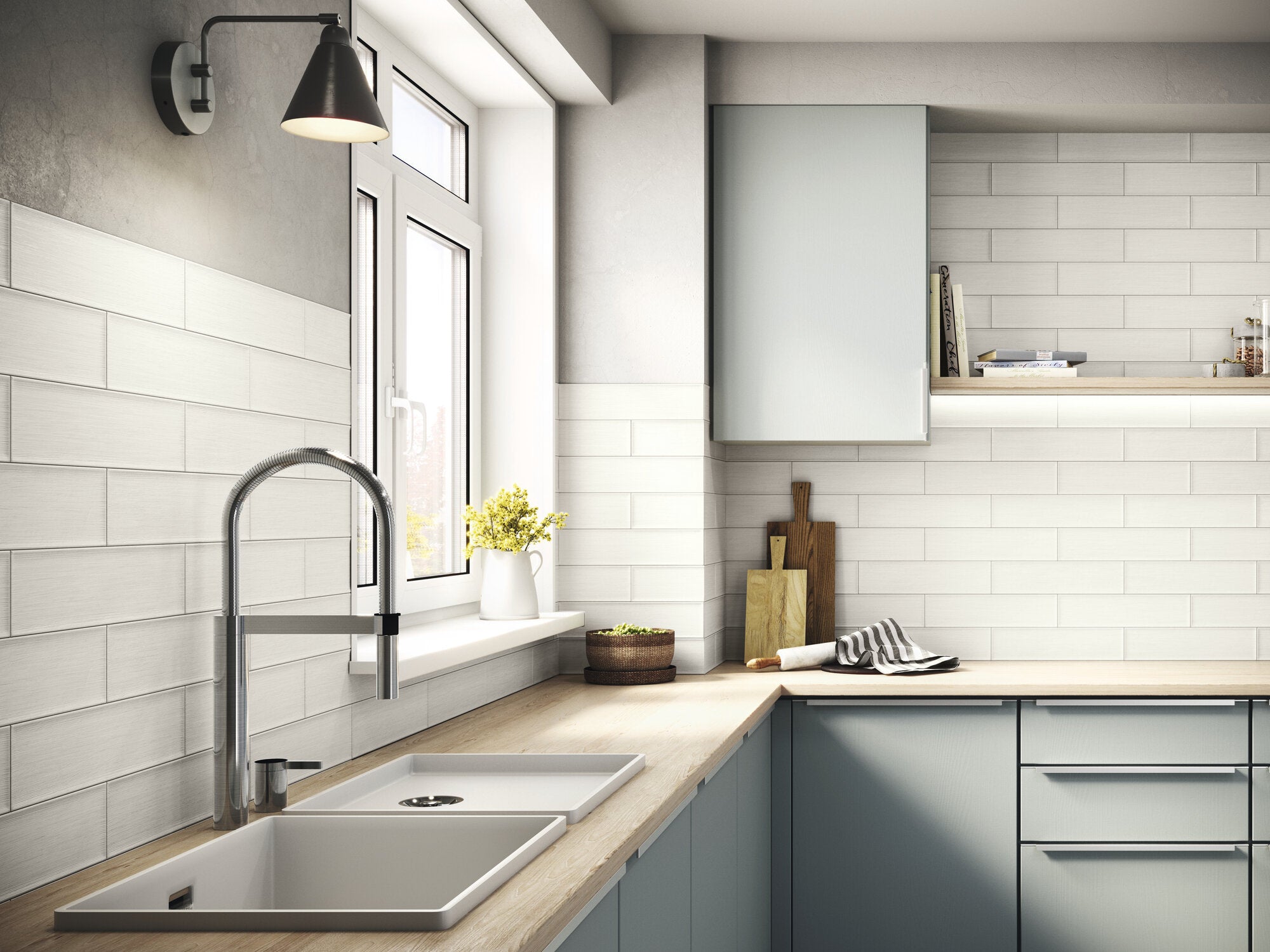 Reef 4x16 White Matte Ceramic Tile