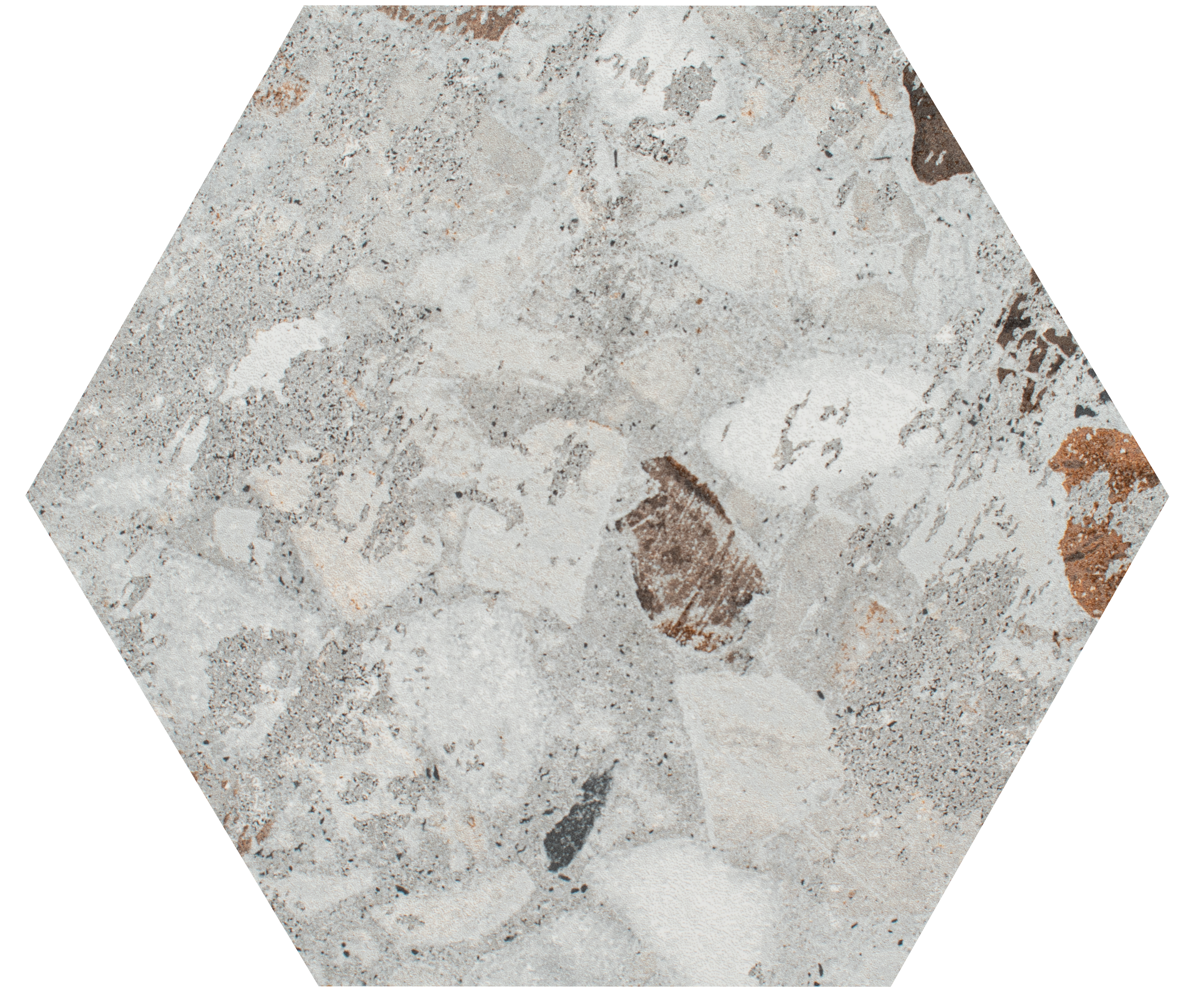 Cemrock 8.5x10 Hexagon Multicolor Porcelain Tile