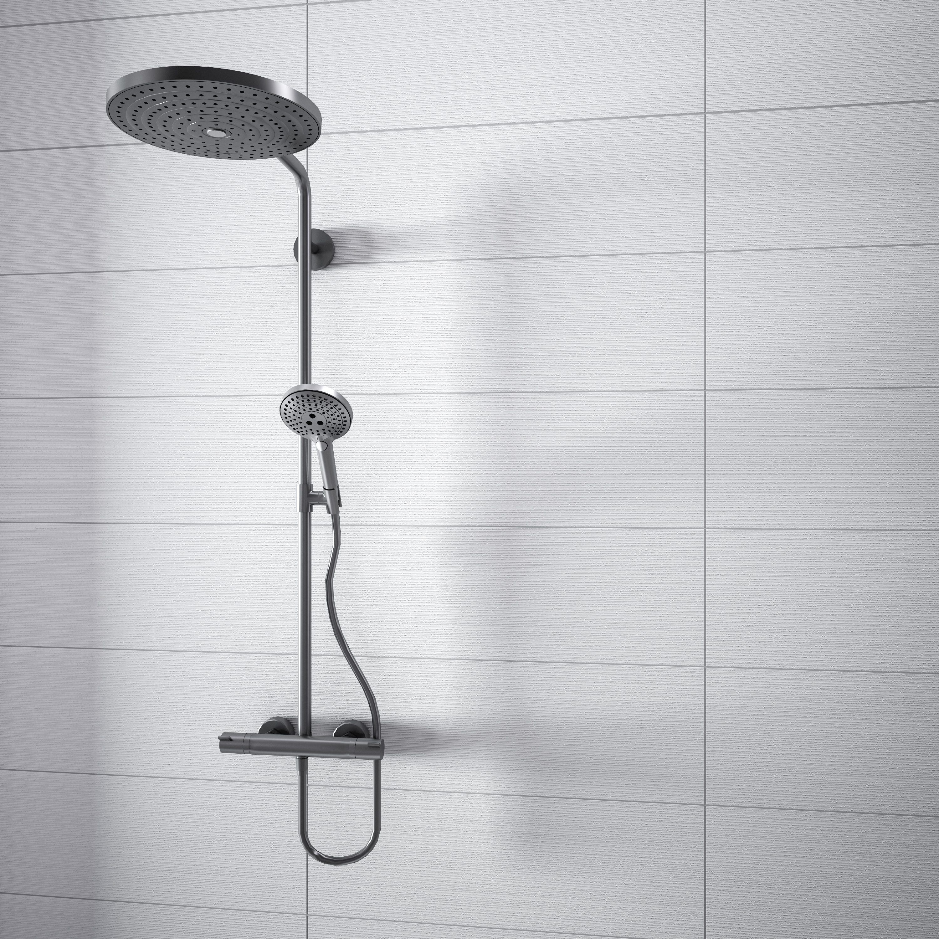 Essence 10x30 White Raked Linear Wall Tile