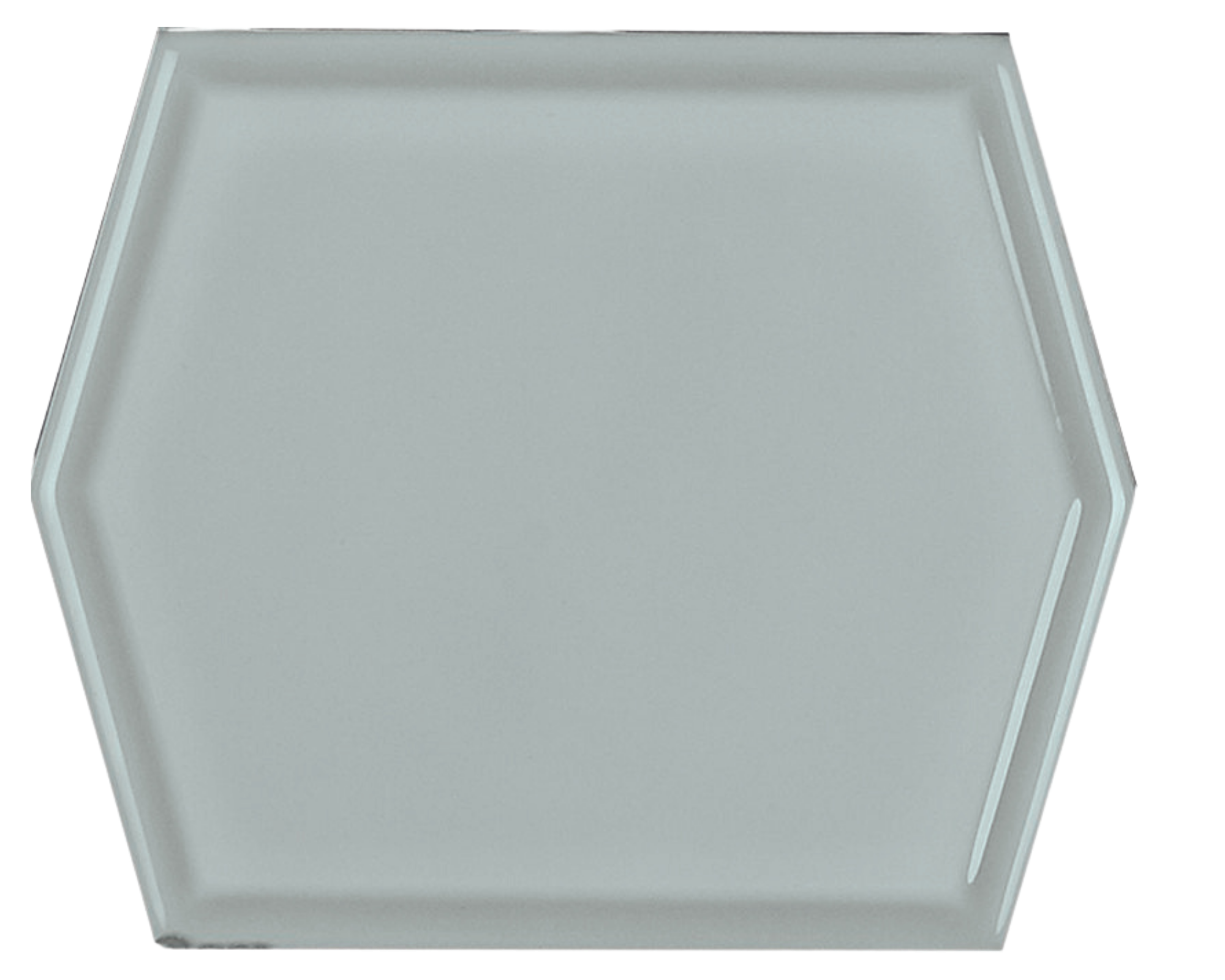 Gem 5x6 Green Framed Gloss Hex Tile