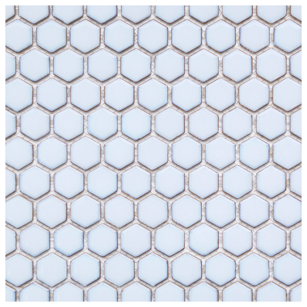 Makai Hexagon Cumulus Gloss Mosaic Tile