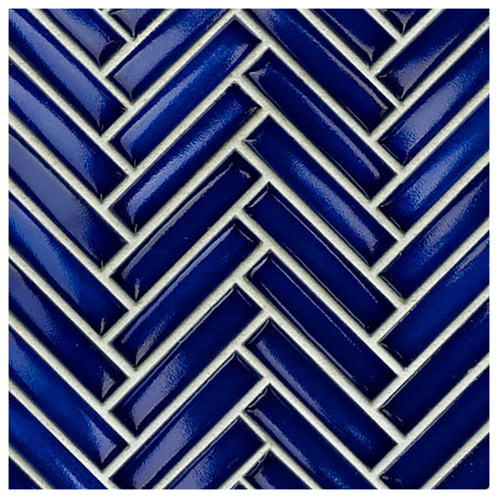 Makai Herringbone Twilight Gloss Mosaic Tile