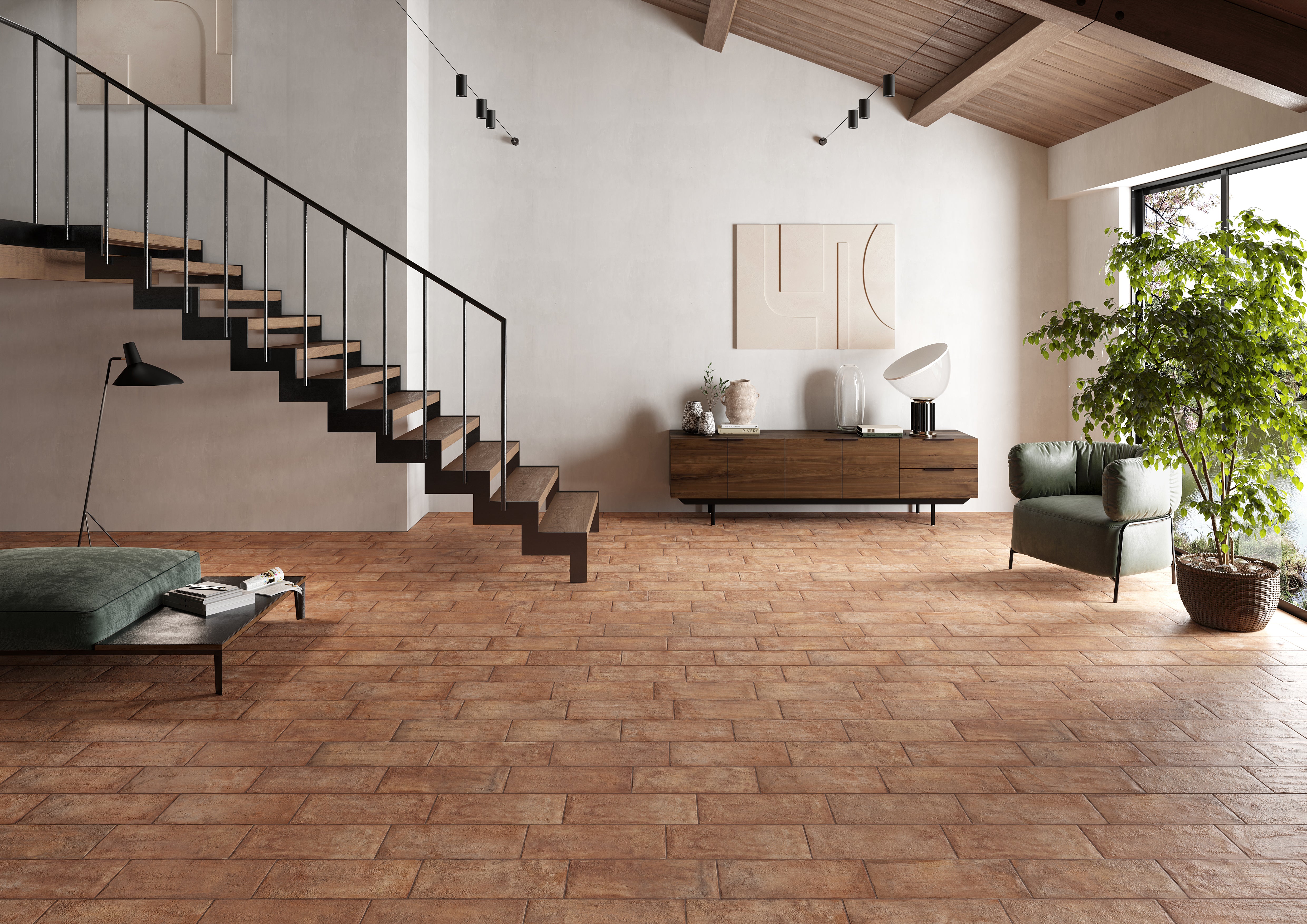 Phoenix 8x16 Cotto Concrete Look Porcelain Tile