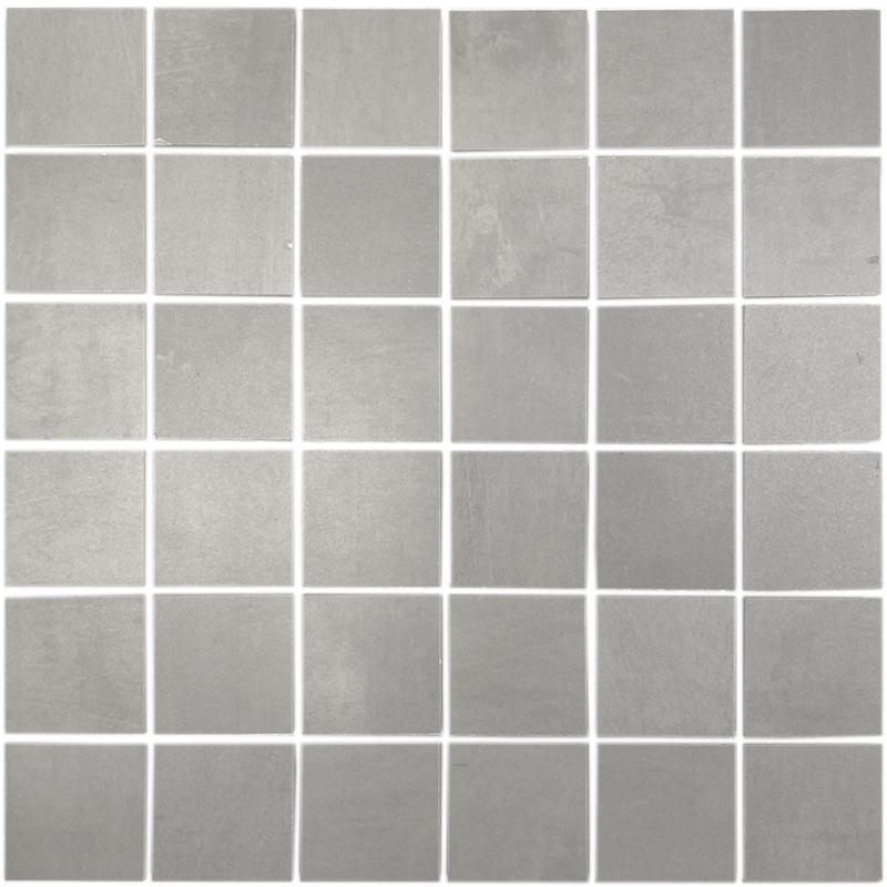 Mid-Century 2x2 Mosaic Gray Matte Porcelain Tile