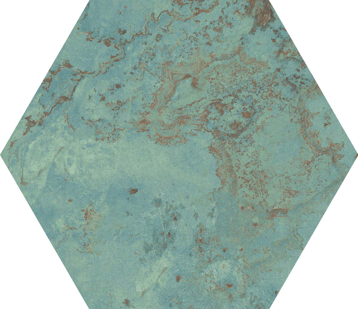 Modern Hex 10x11 Green Hexagon Porcelain Tile