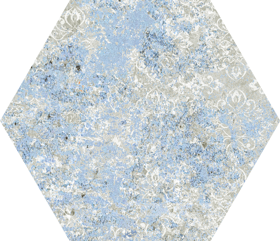 Modern Hex 10x11 Gray Motif Hexagon Porcelain Tile