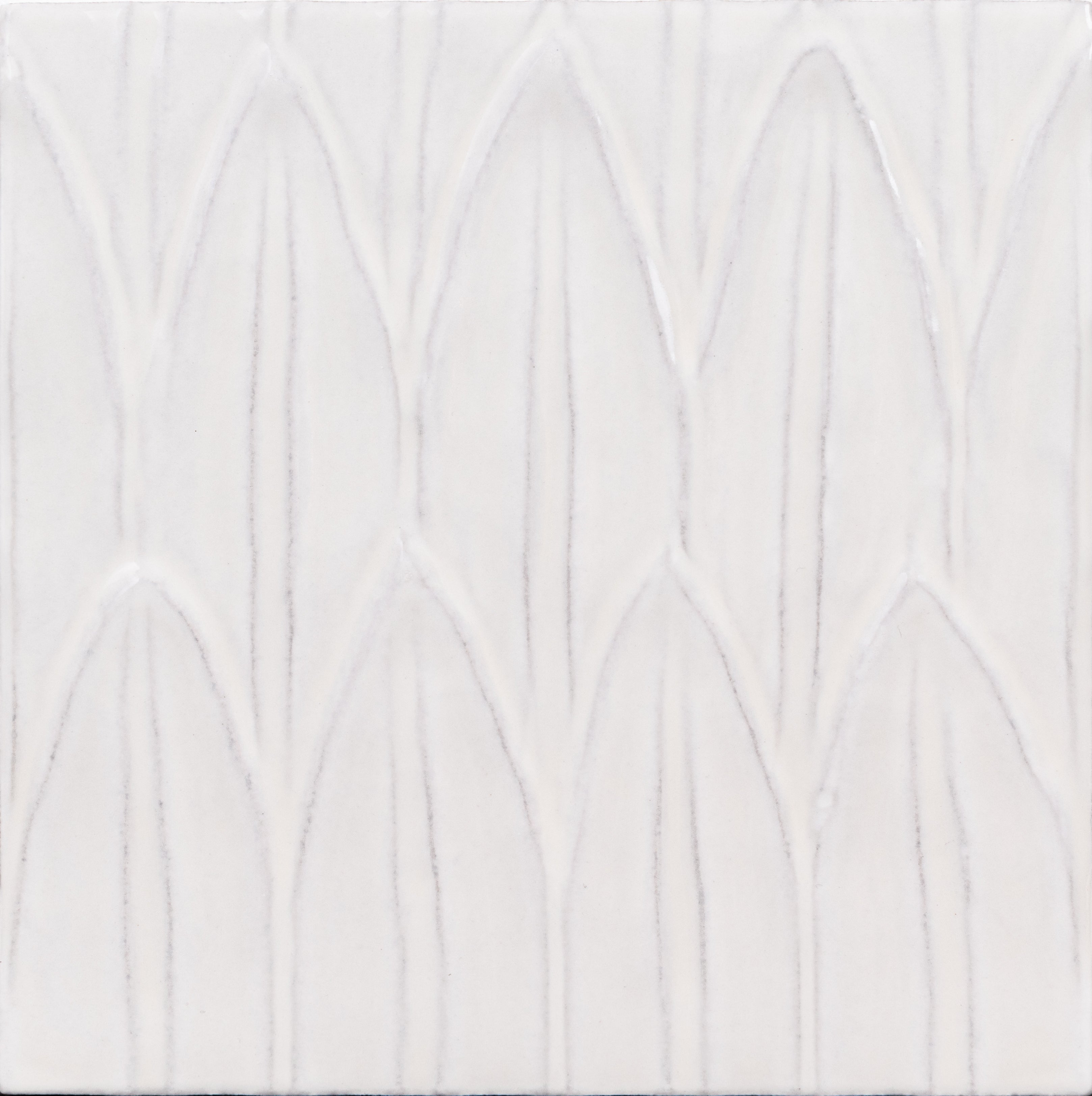 Malibu 6x6 White Zuma Glossy Deco Porcelain Tile