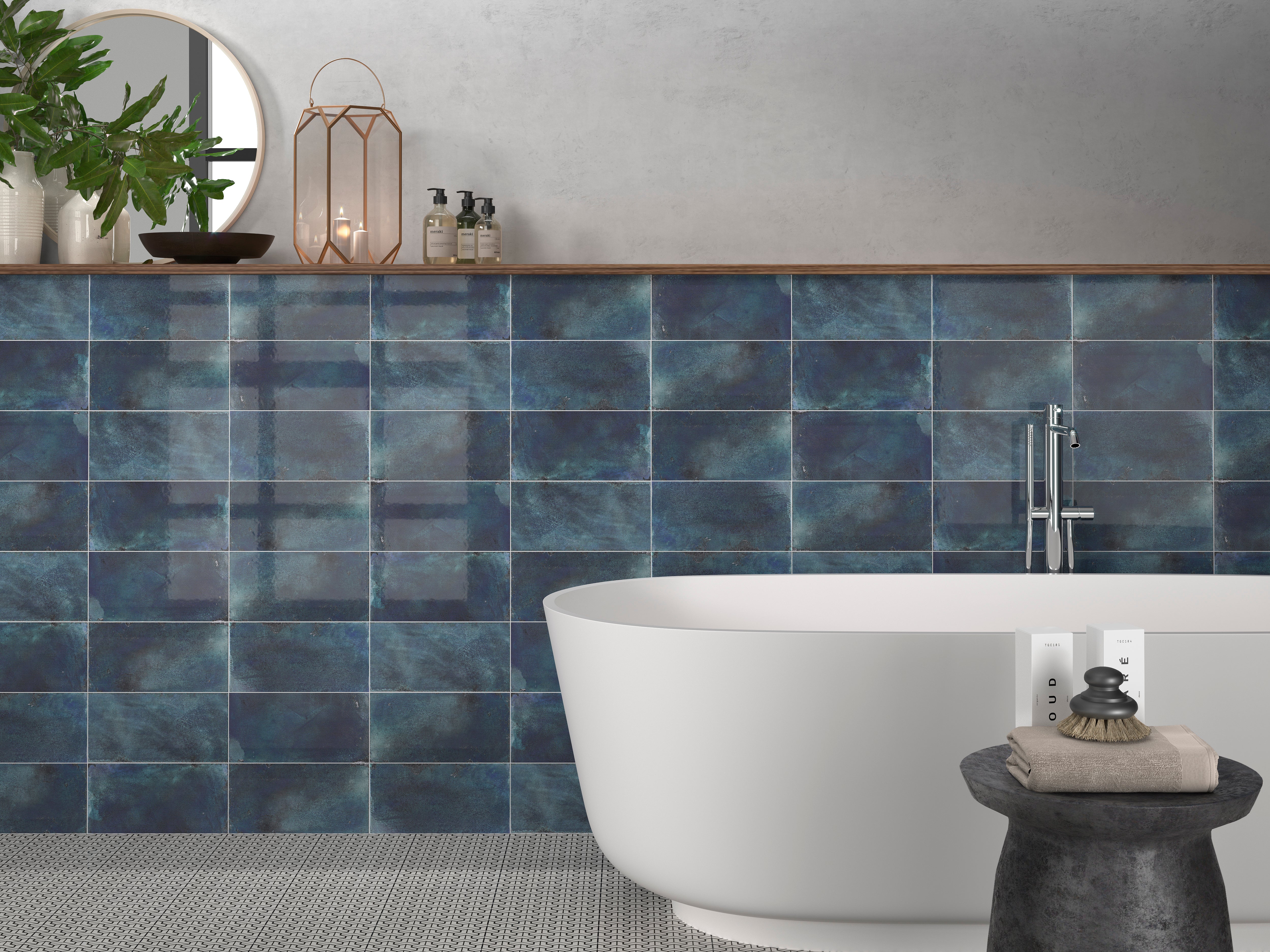 Zeppelin 6x12 Marine Blue Gloss Ceramic Tile
