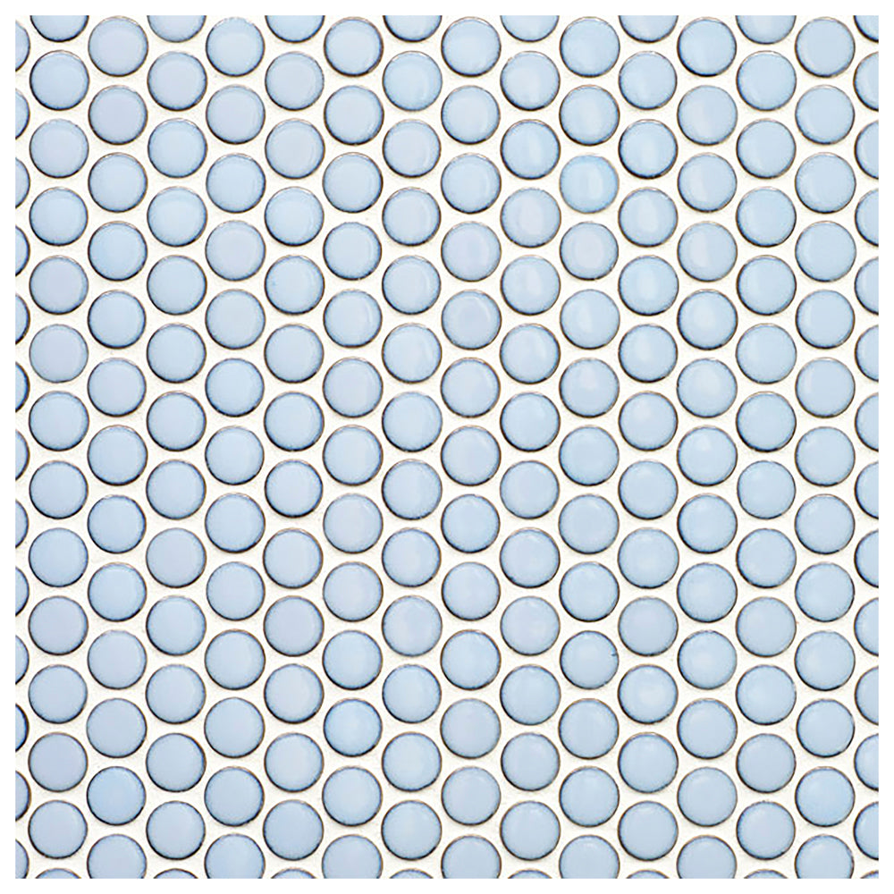Makai Pennyround Cornflower Gloss Mosaic Tile