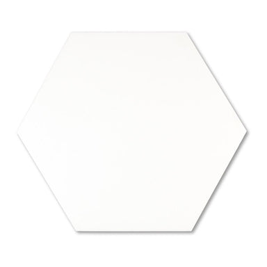 SOLID HEX 8X9 HEXAGON WHITE