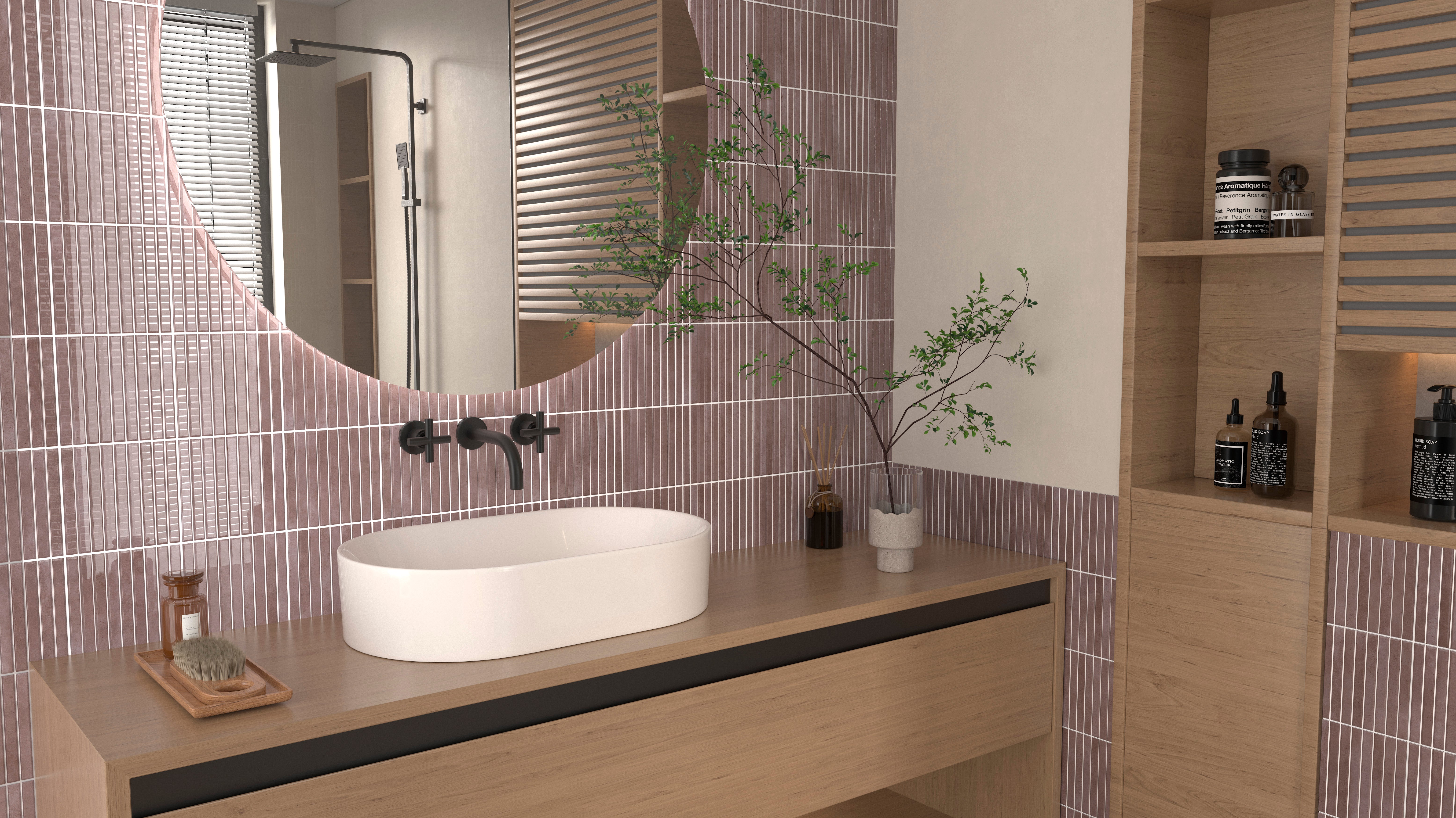 Align 6x6 Aubergine Gloss Porcelain Tile