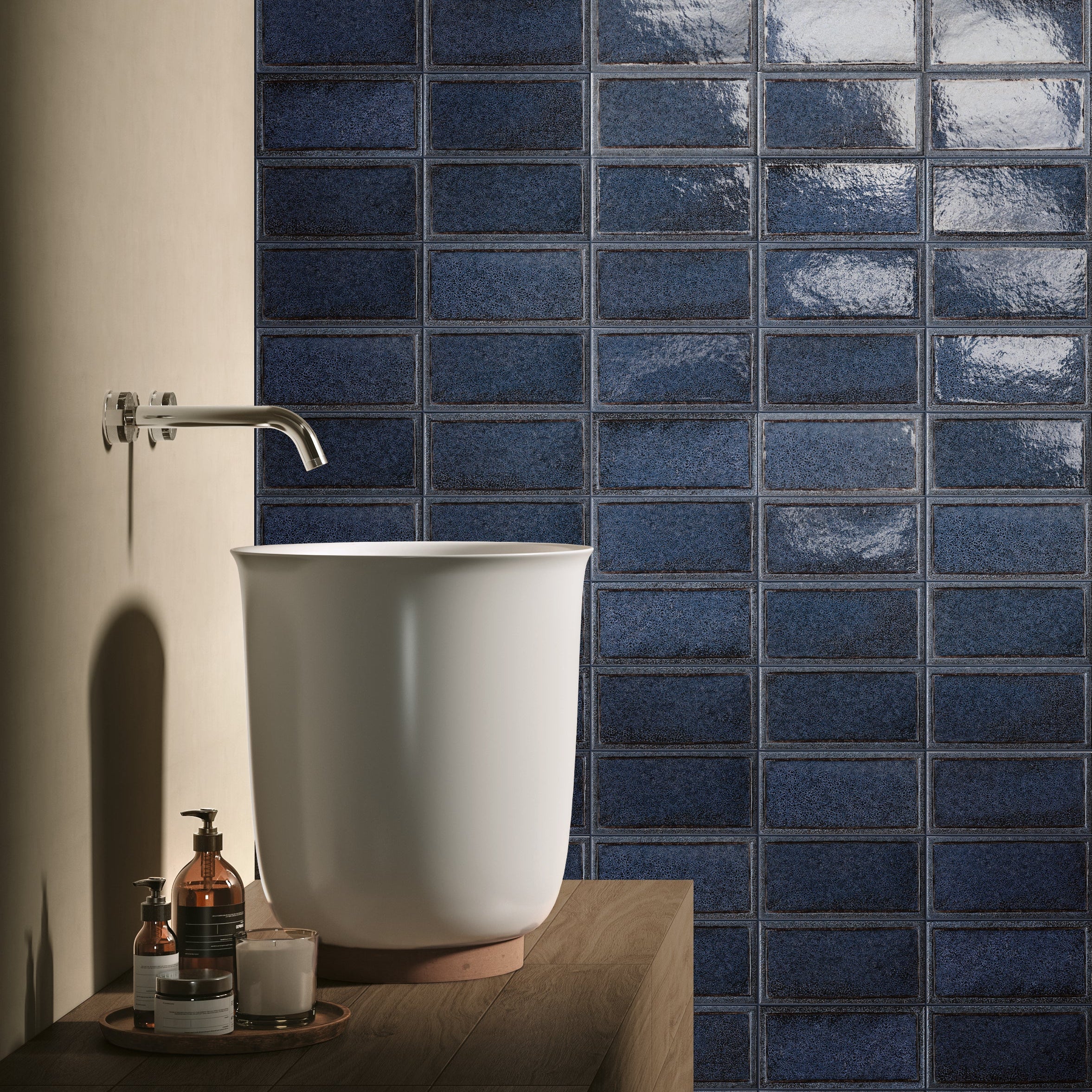 Manhattan 4x8 Blue Gloss Tile