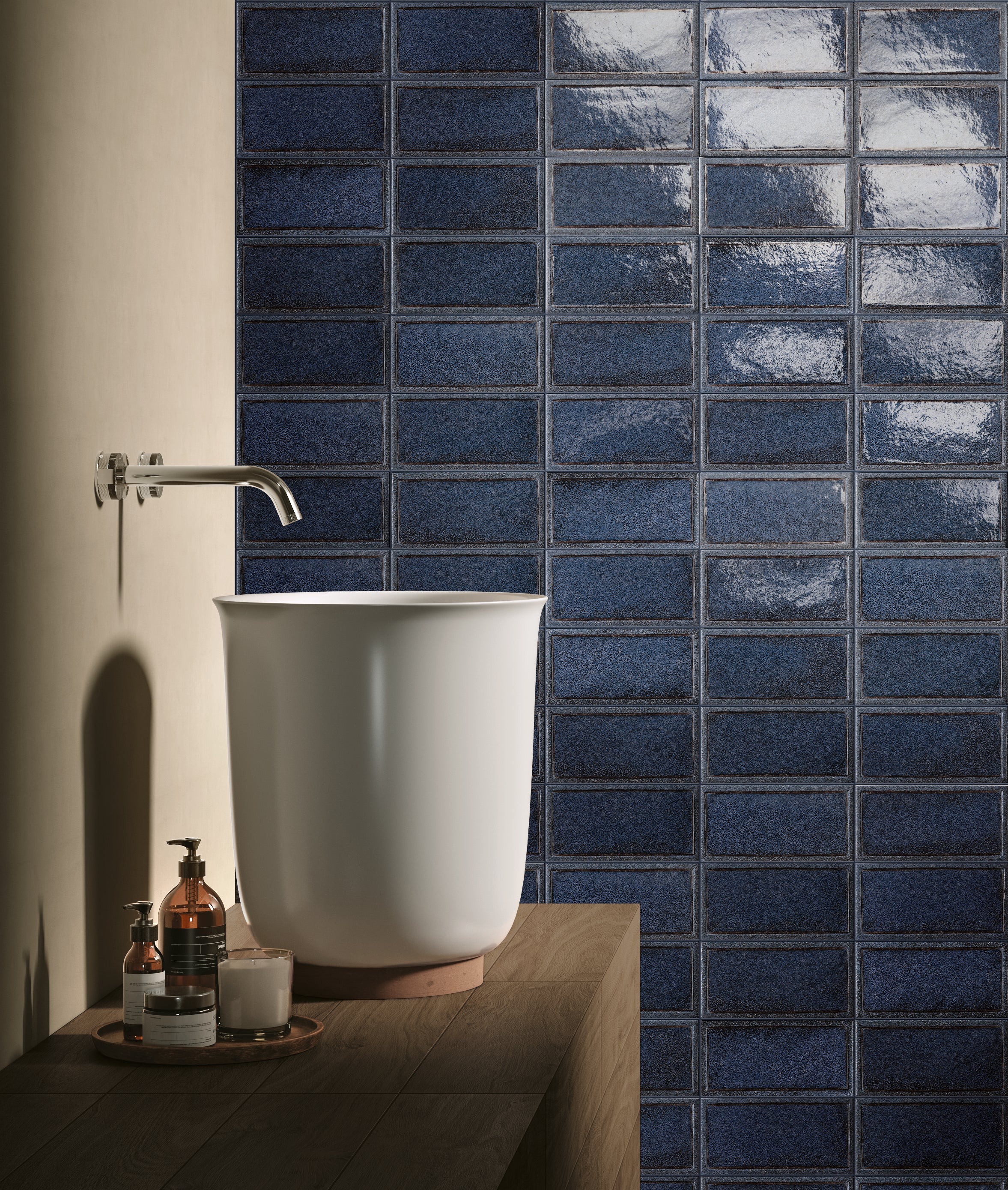 Manhattan 4x8 Blue Gloss Tile