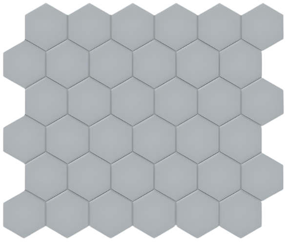 Bistro 2" Hex Blue Matte Porcelain Mosaic Tile