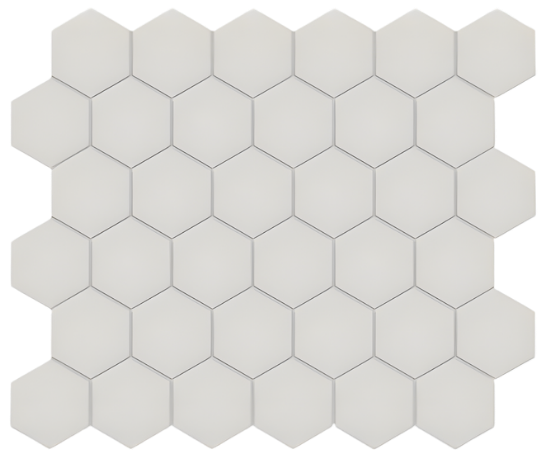 Bistro 2" Hex Greige Matte Porcelain Mosaic Tile
