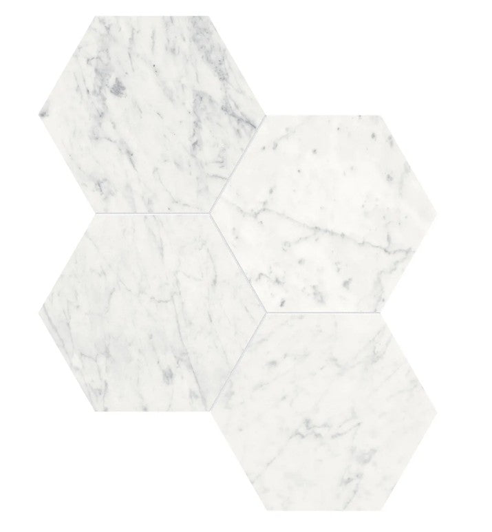 Eterna Bianco 6" Hex Natural Stone Tile