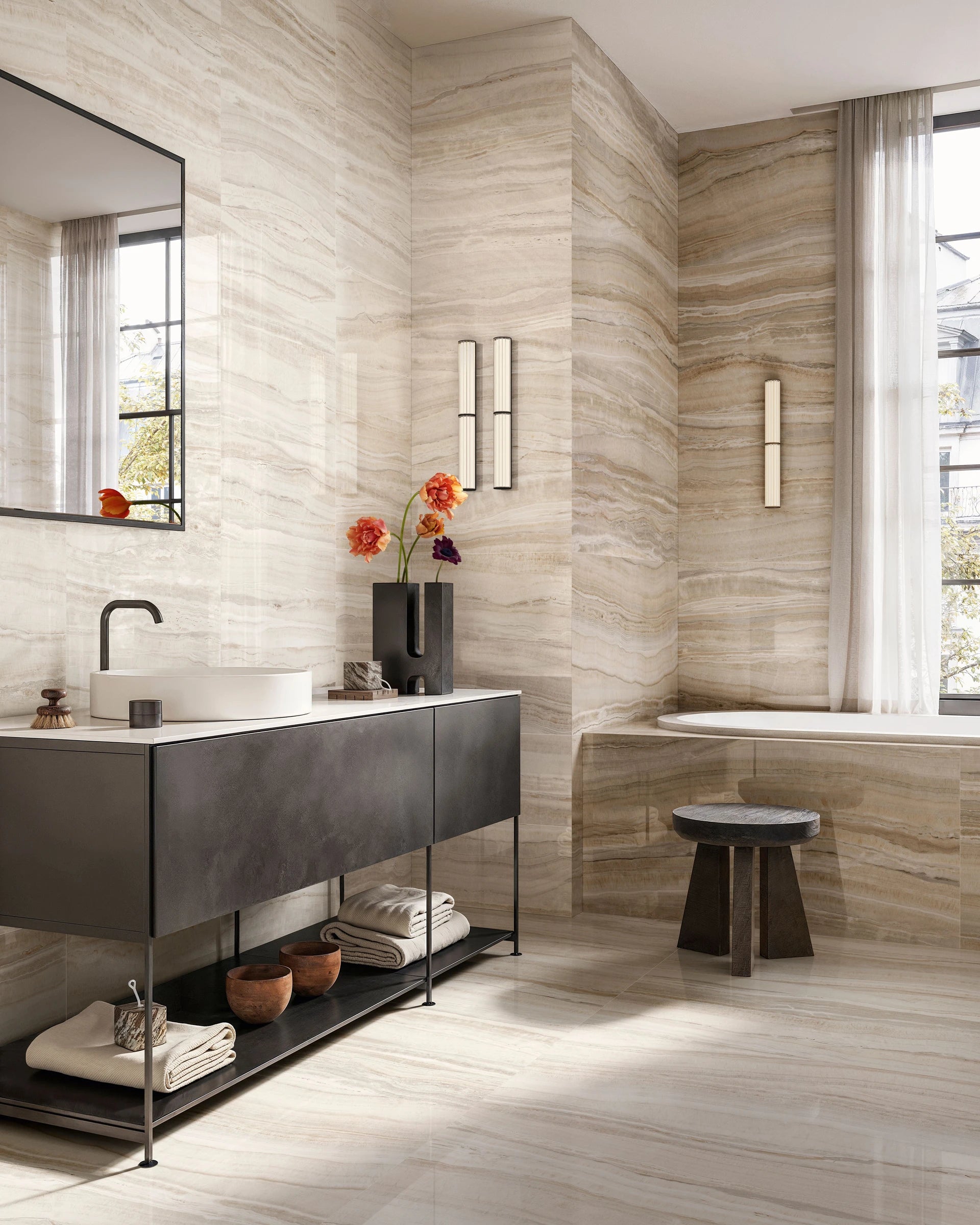 Halo 24x48 Ivory Porcelain Tile