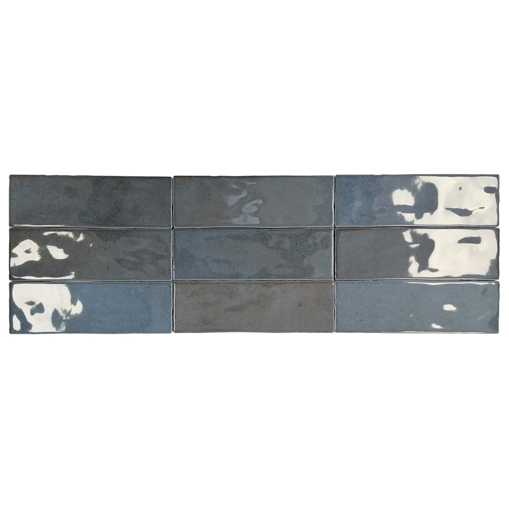 Kai 2.5x8 Peacock Blue Gloss Subway Tile