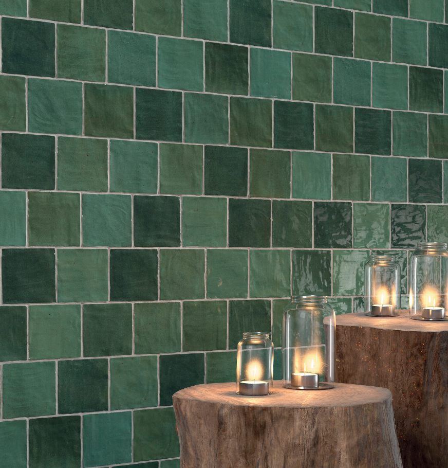 Mirada 4x4 Green Gloss Tile