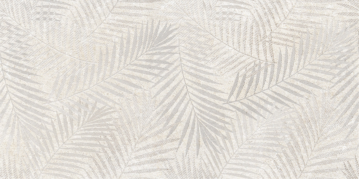 Palmetto 24x48 Bone Decor Matte Porcelain Tile
