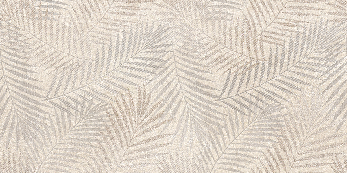Palmetto 24x48 Cream Decor Porcelain Tile