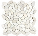 Image shows a 12x12 pebble like tile in ivory