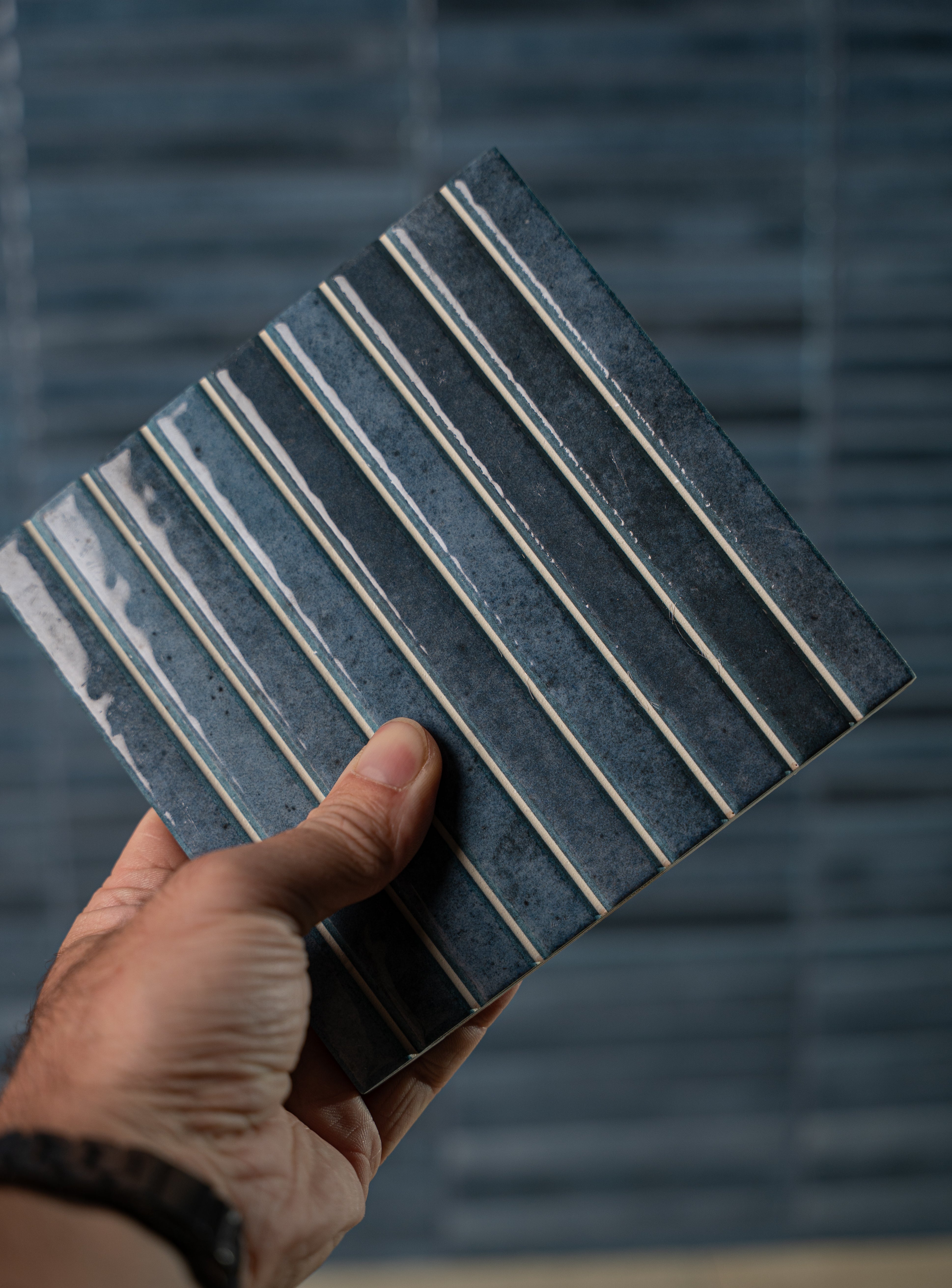 Align 6x6 Blue Gloss Porcelain Tile