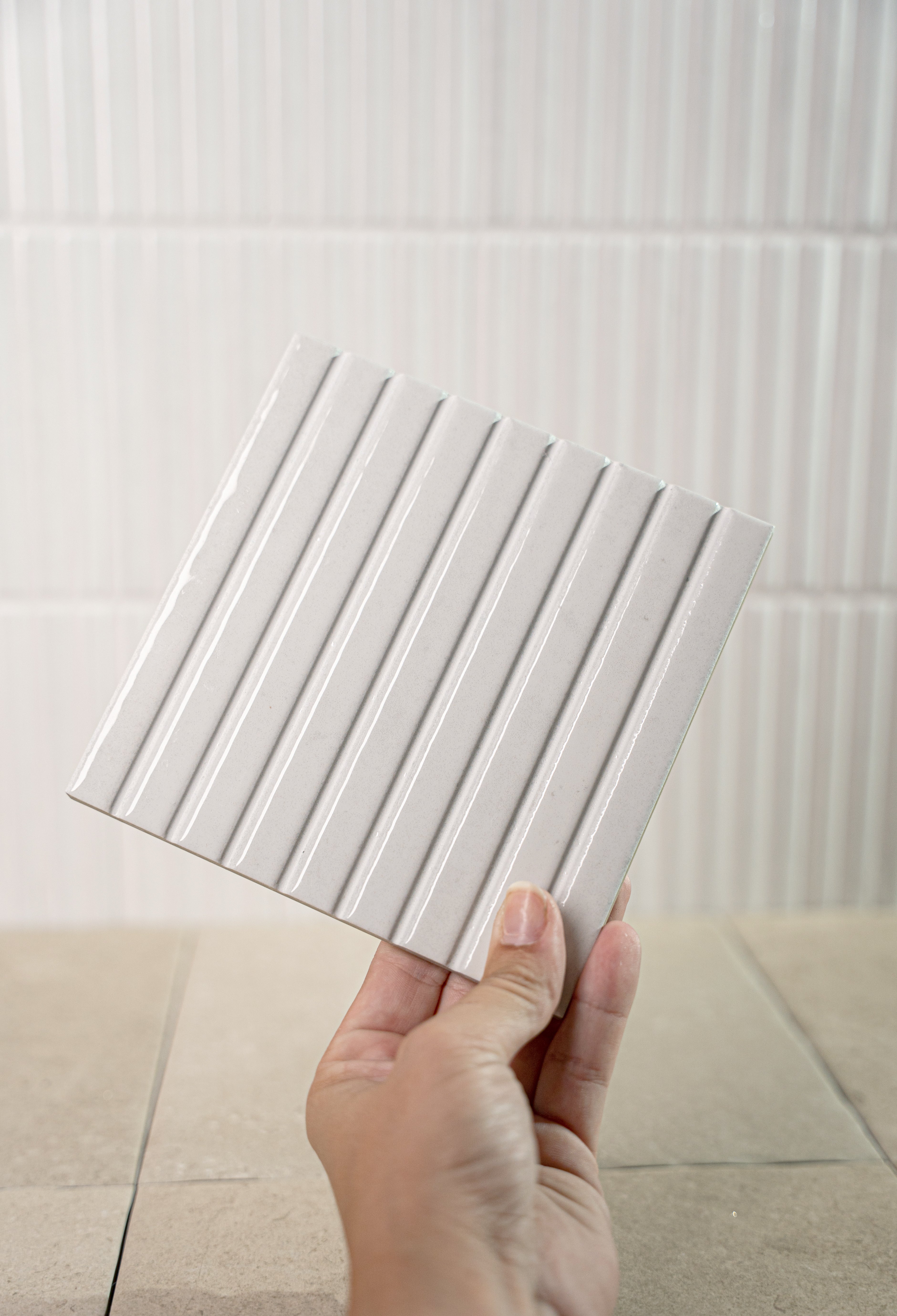 Align 6x6 White Gloss Porcelain Tile
