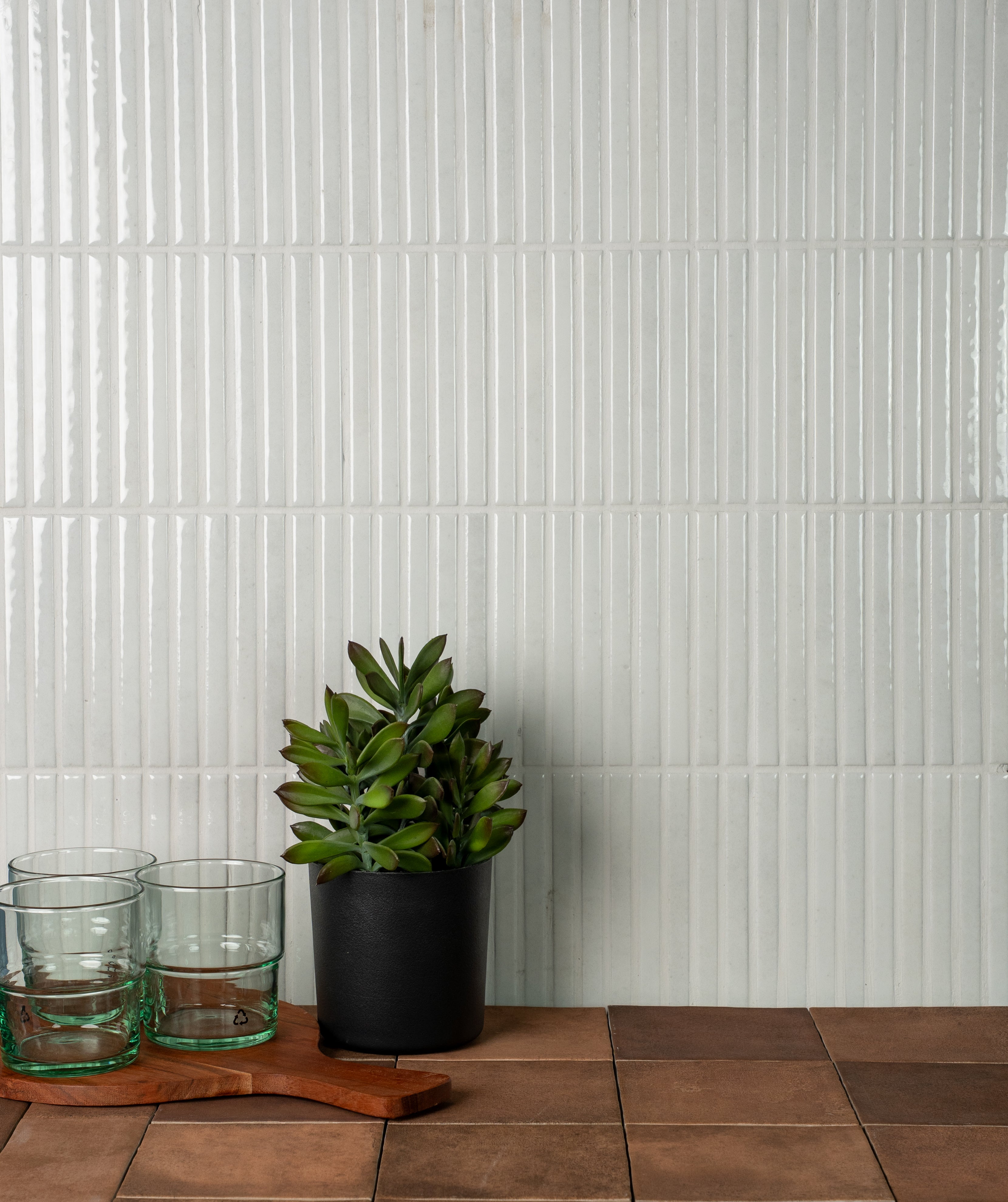 Align 6x6 White Gloss Porcelain Tile
