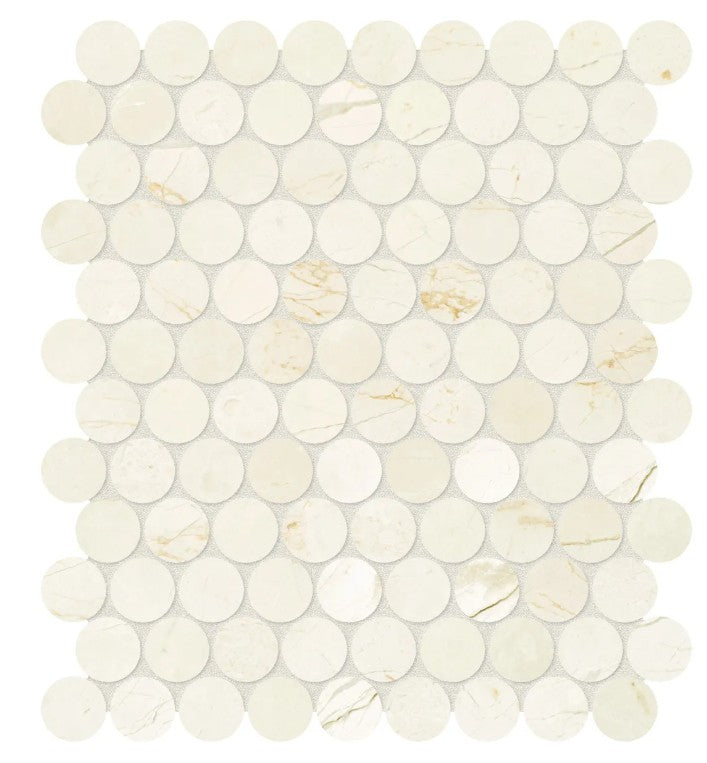 Avorio Crema Penny Round Natural Stone Tile