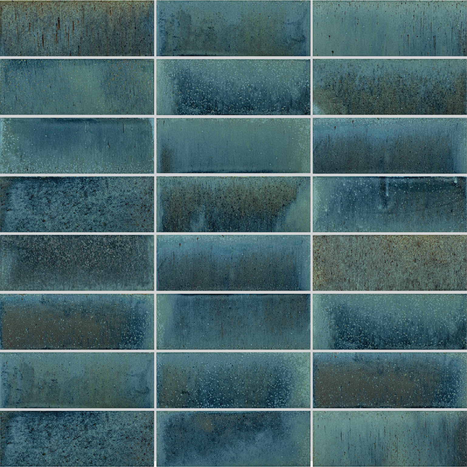 Surf 3x8 Turquoise Blue Gloss Porcelain Tile - Samples