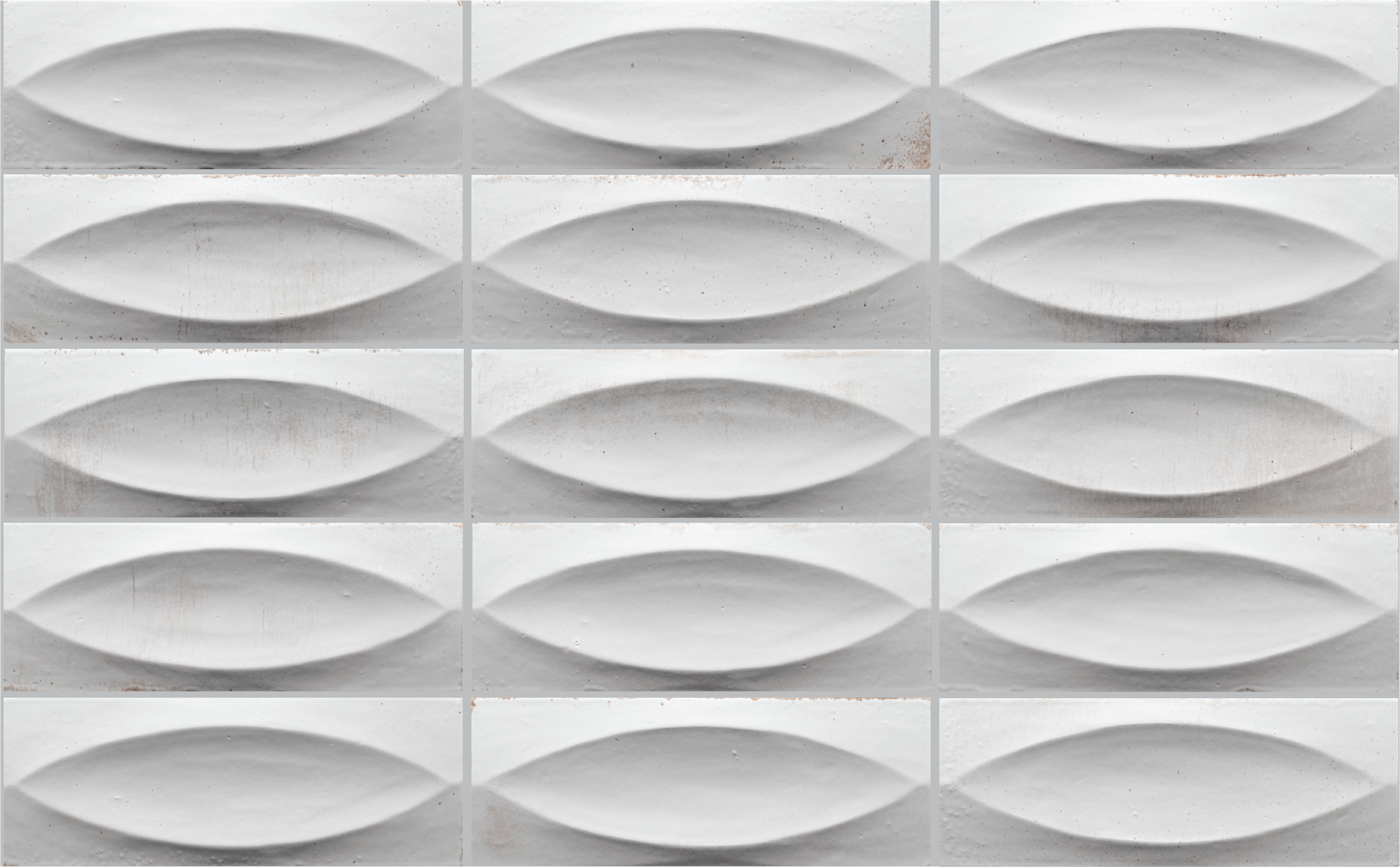Surf 3x8 White Deco Gloss Porcelain Tile - Samples