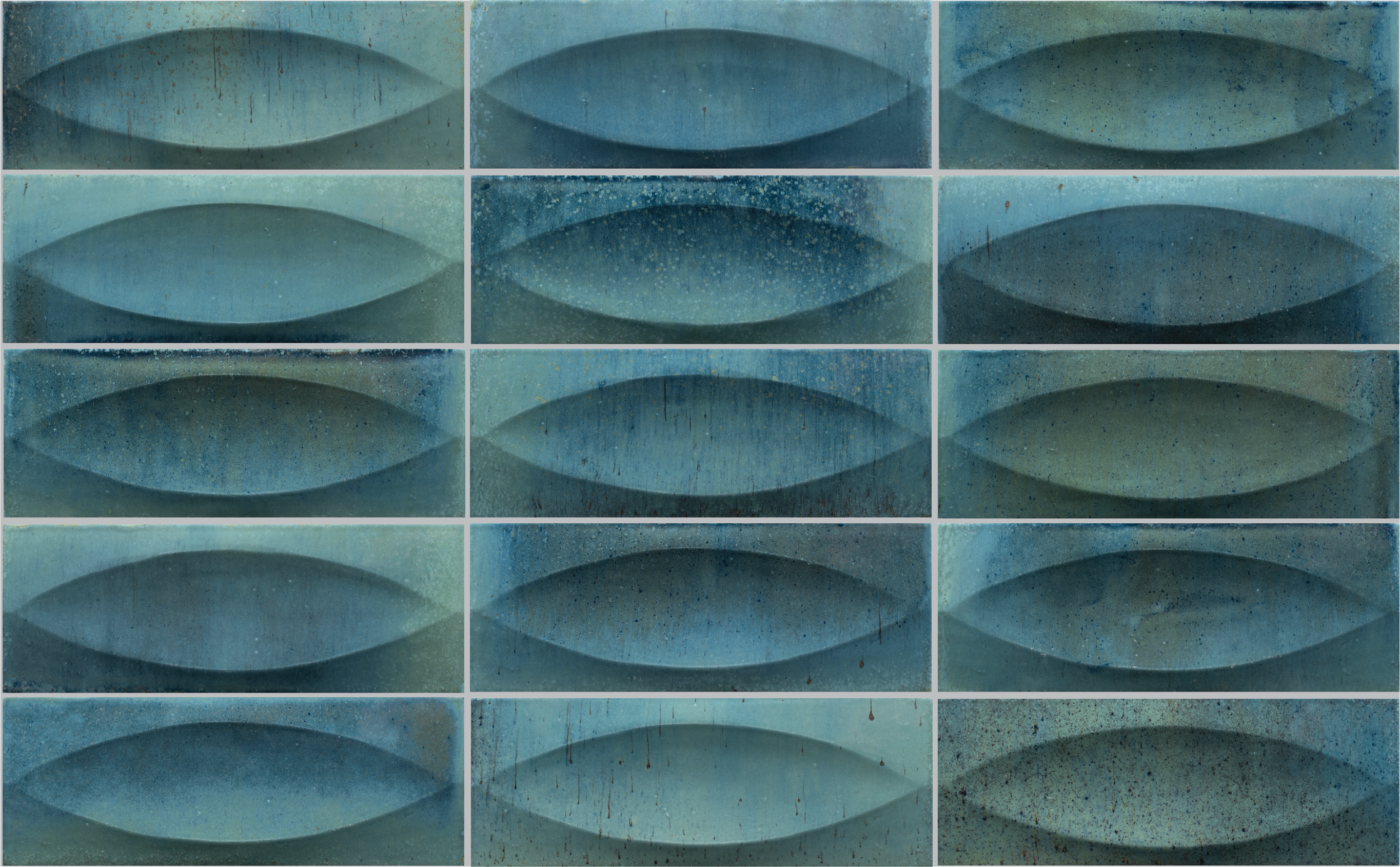 Surf 3x8 Turquoise Blue Deco Gloss Porcelain Tile - Samples
