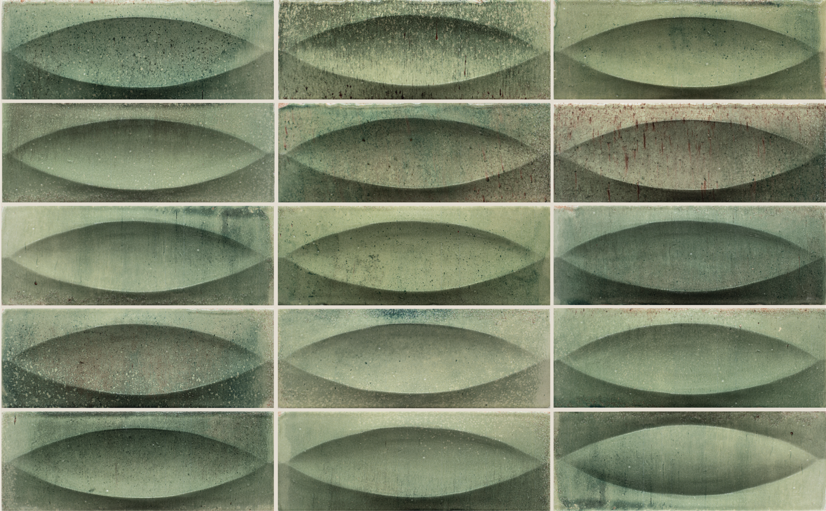 Surf 3x8 Giada Green Deco Gloss Porcelain Tile - Samples