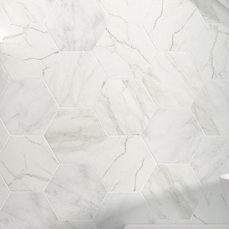 Vietri 5x6 Hexagon White Matte Porcelain Tile