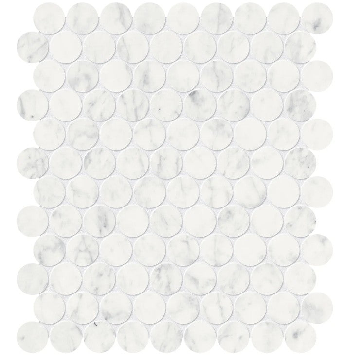 Eterna Bianco Penny Round Natural Stone Tile