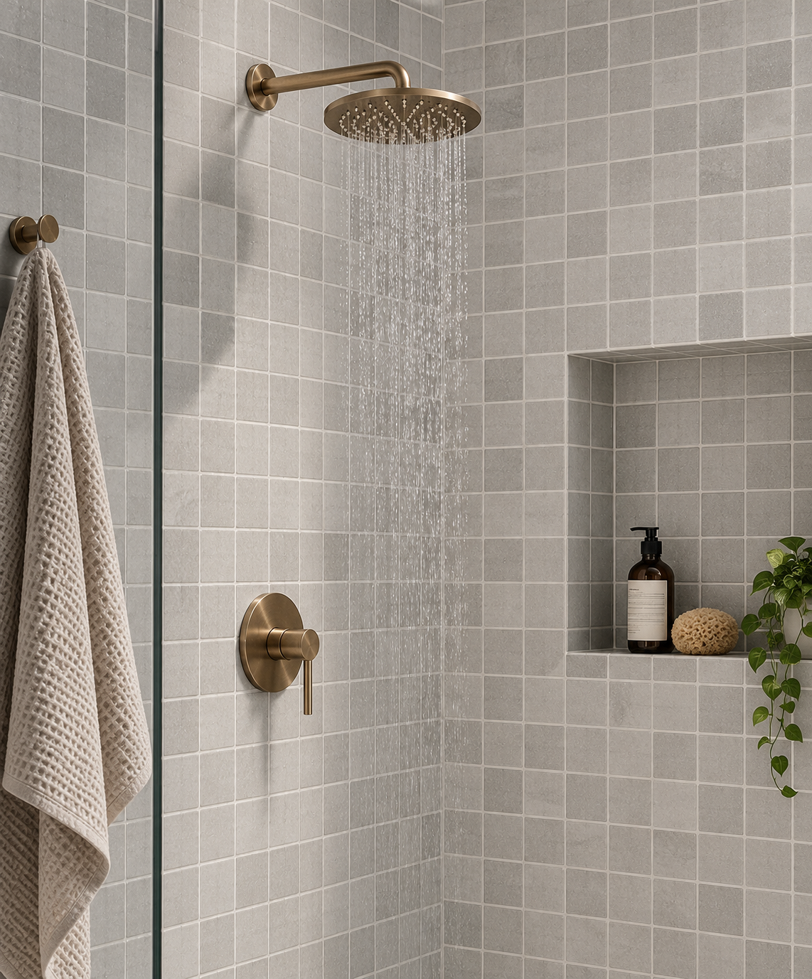 Fresh 2x2 Gray Mosaic Porcelain Tile