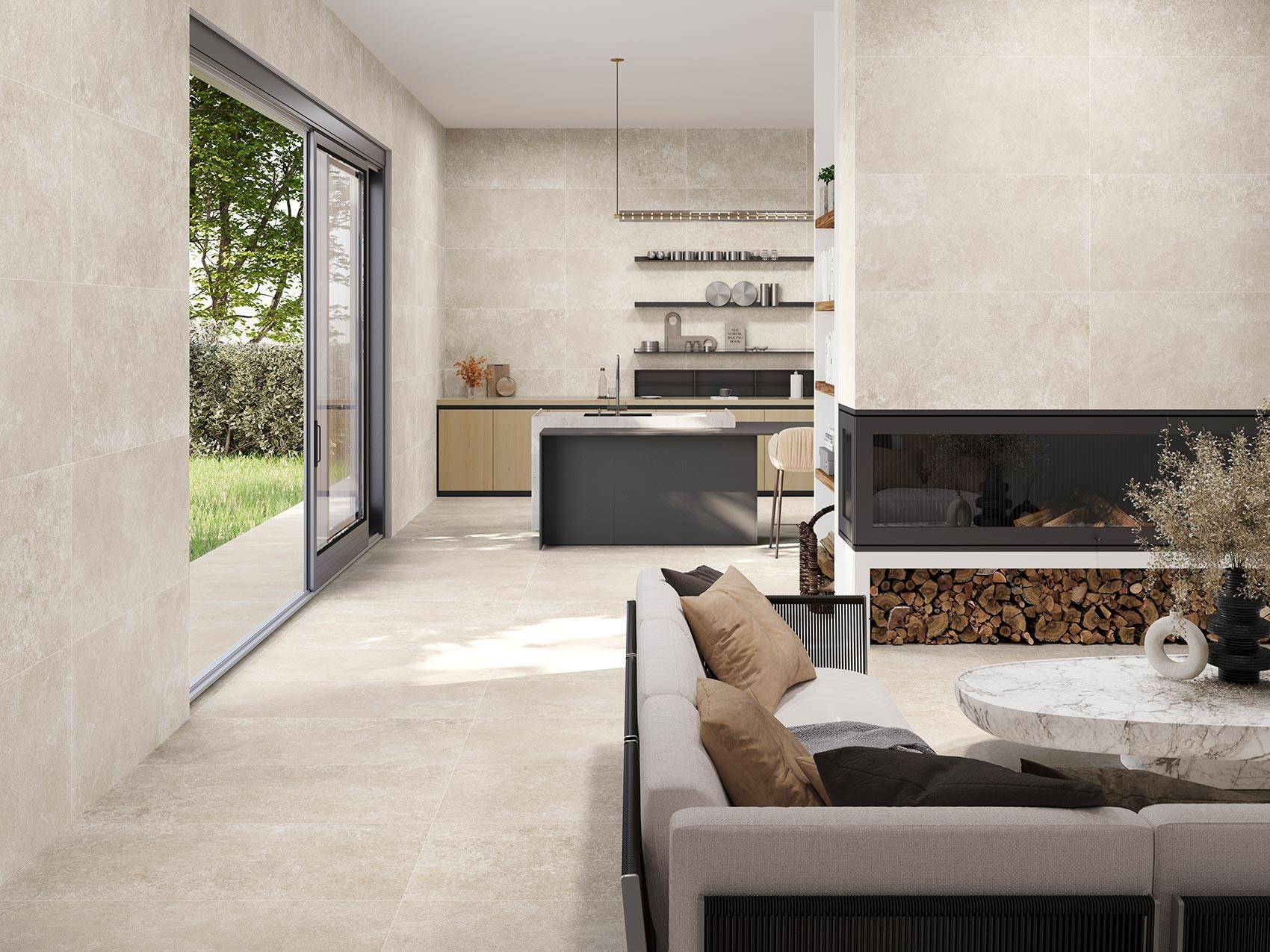 Palmetto 24x48 Cream Matte Porcelain Tile
