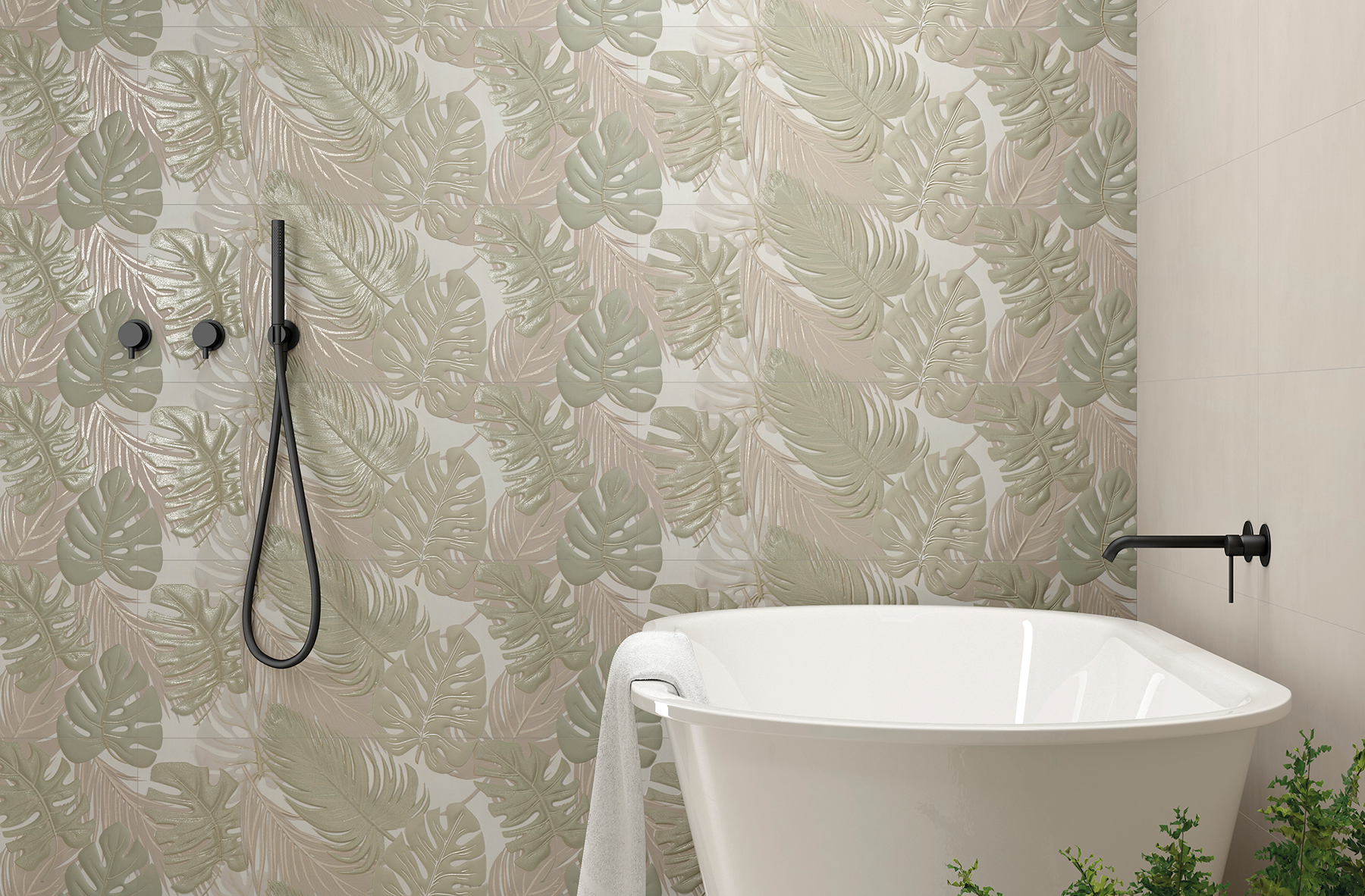 Kona 13x36 Palm Warm Decorative Textured Ceramic Tile