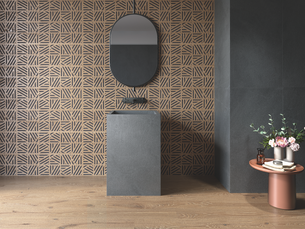 Cane 12x36 Dark Brown Wall Tile