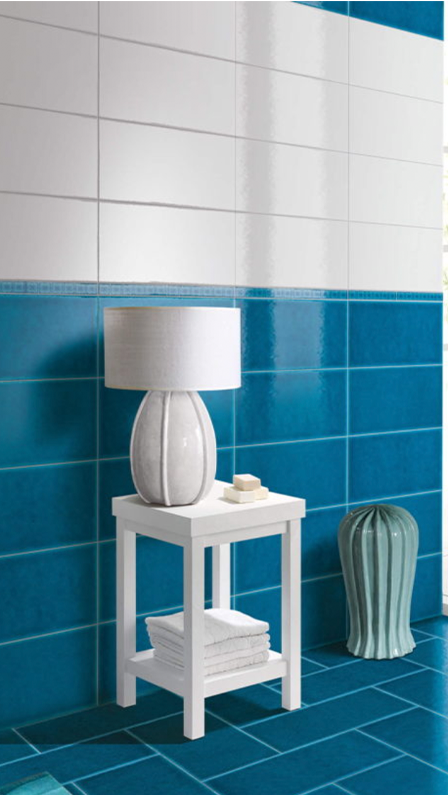 Capri 8X16 Azzuro Blue Crackled Ceramic Tile