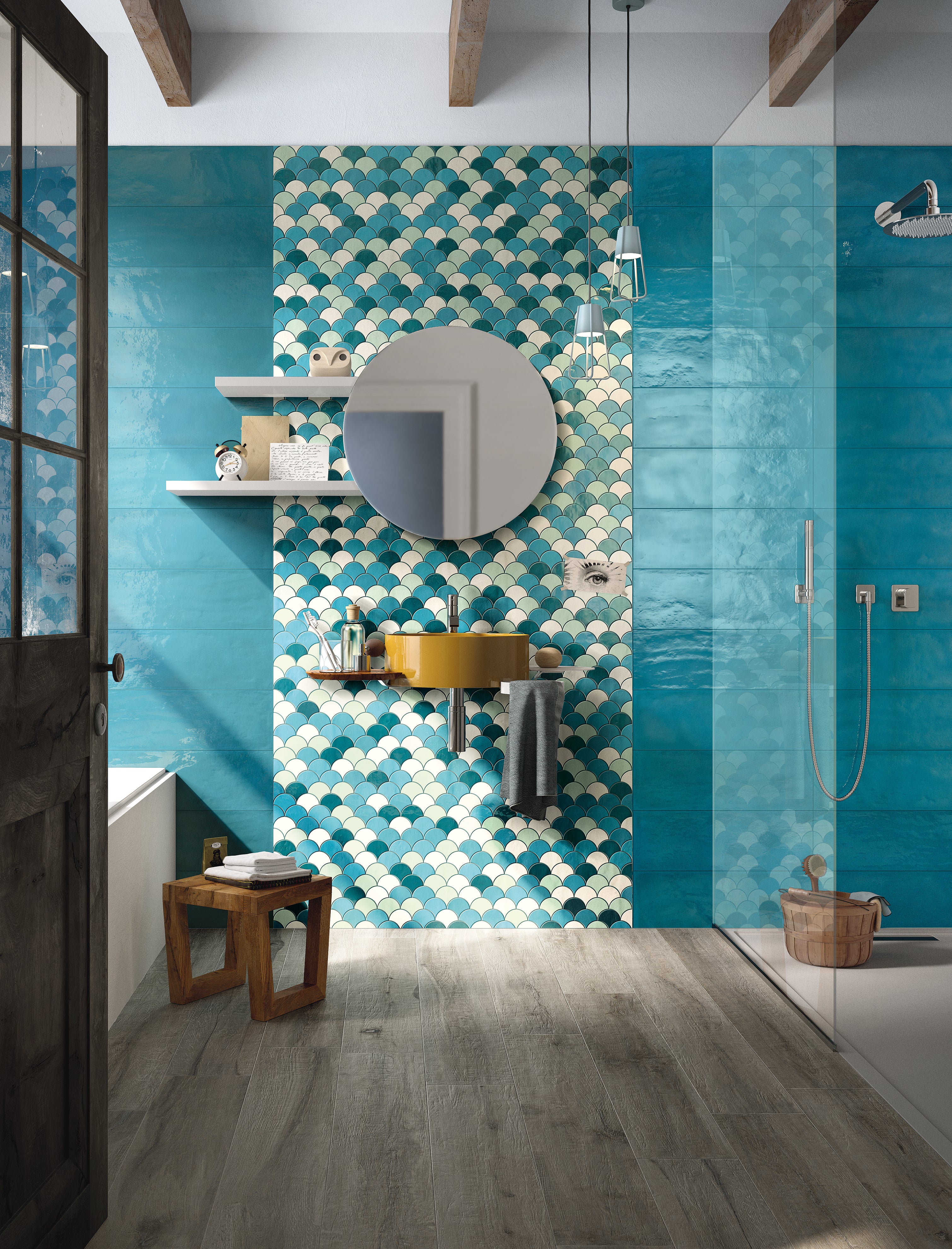 Coastal Shades 8X24 Blue Gloss Ceramic Tile - SAMPLES