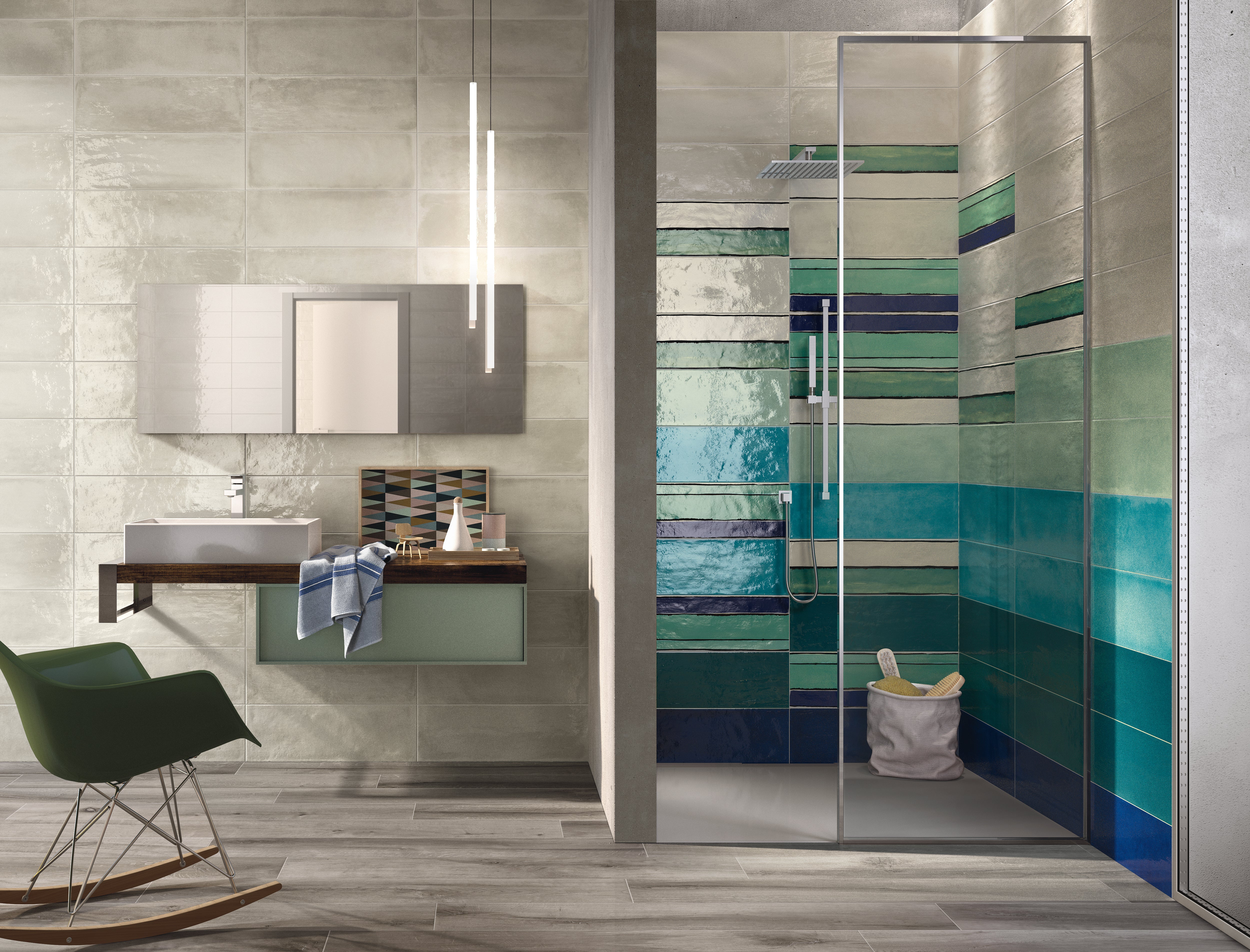 Coastal Shades 8X24 Green Gloss Ceramic Tile - SAMPLES