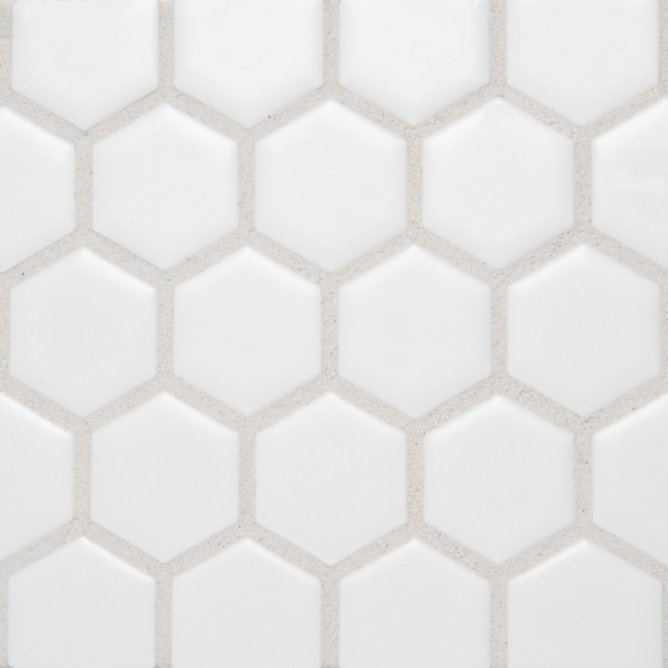 Makai 1" Hexagon White Matte Mosaic Tile - Sample