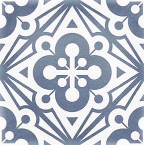 Echo 8x8 Navy Decorative Pattern Tile